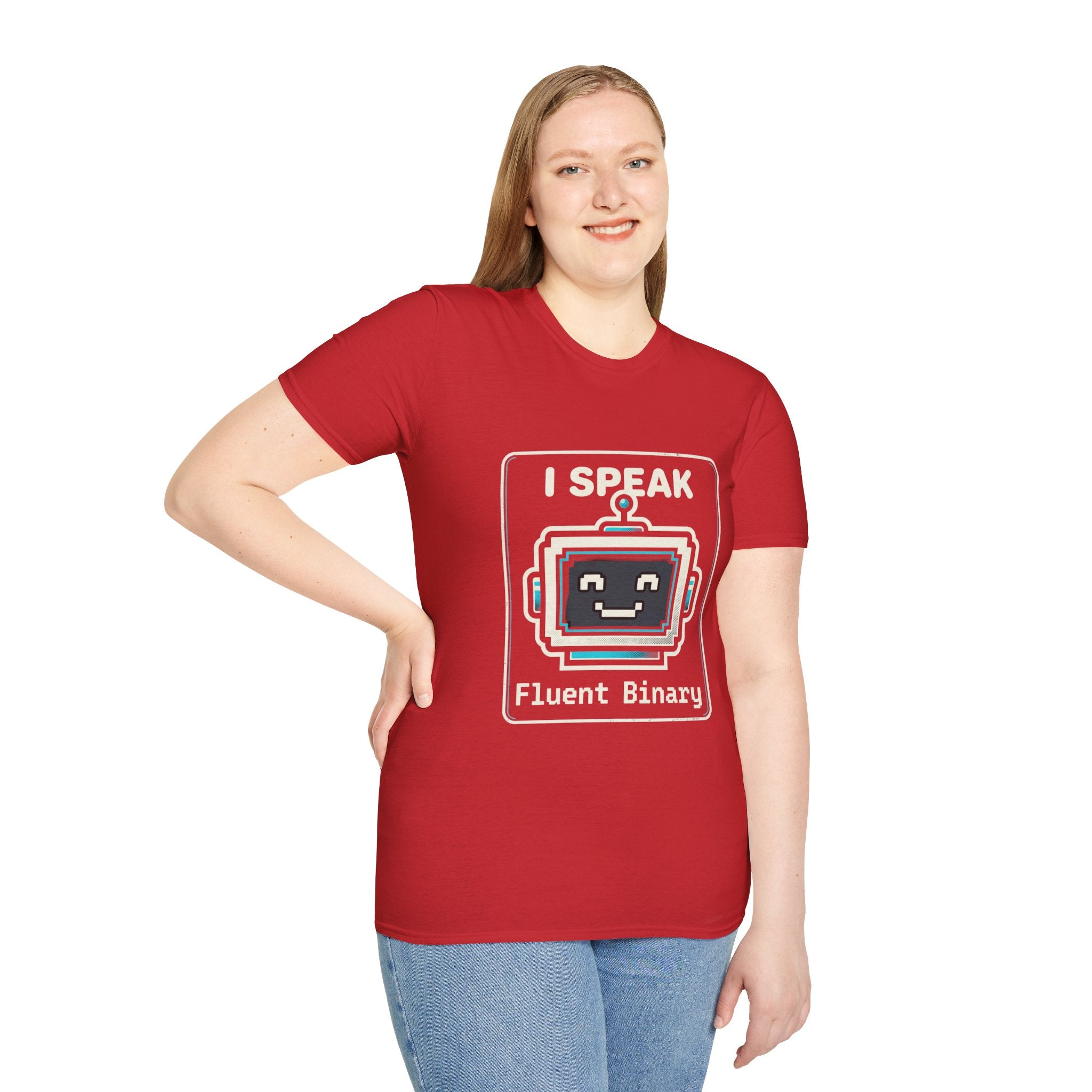"I Speak Fluent Binary" Funny IT Programmer Tech Humor Graphic Tee
