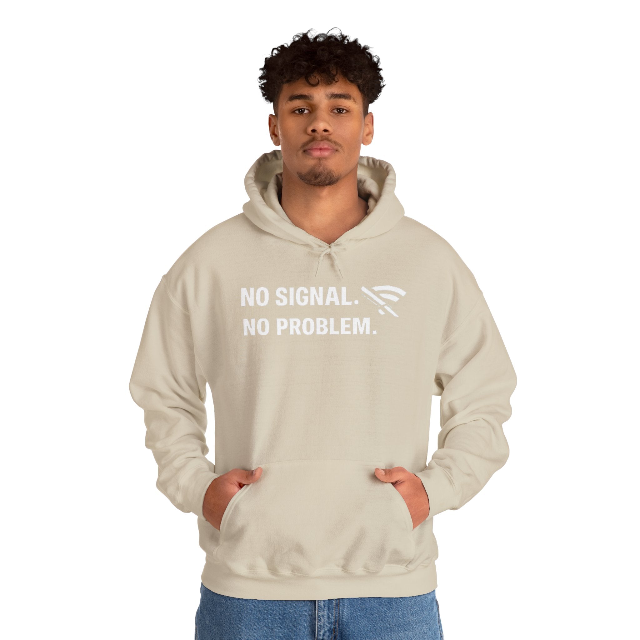 "No Signal, No Problem" IT Humor Unisex Heavy Blend™ Hoodie