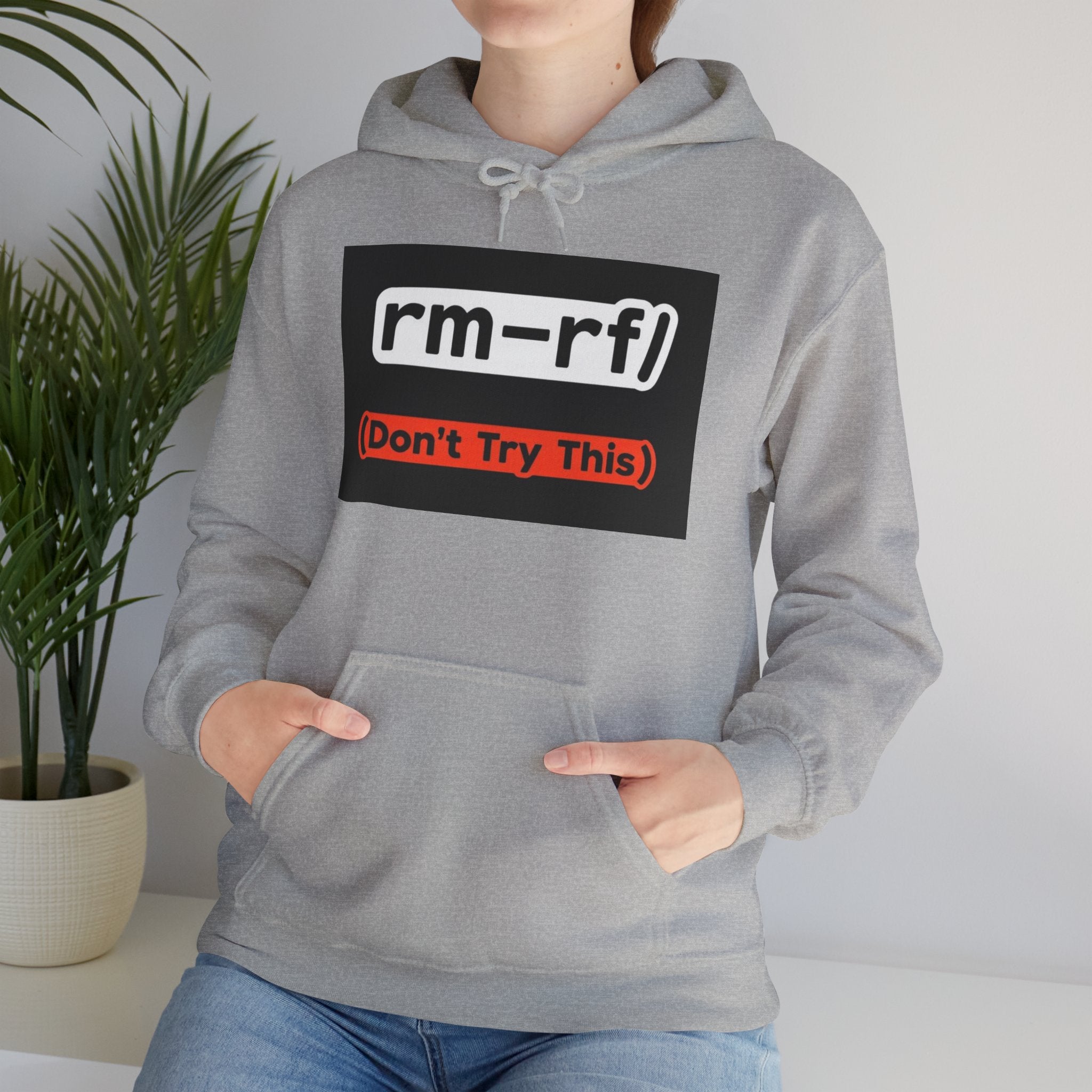 "rm–rf/ (Don't Try This)" — Funny Linux/Devops Command Hoodie