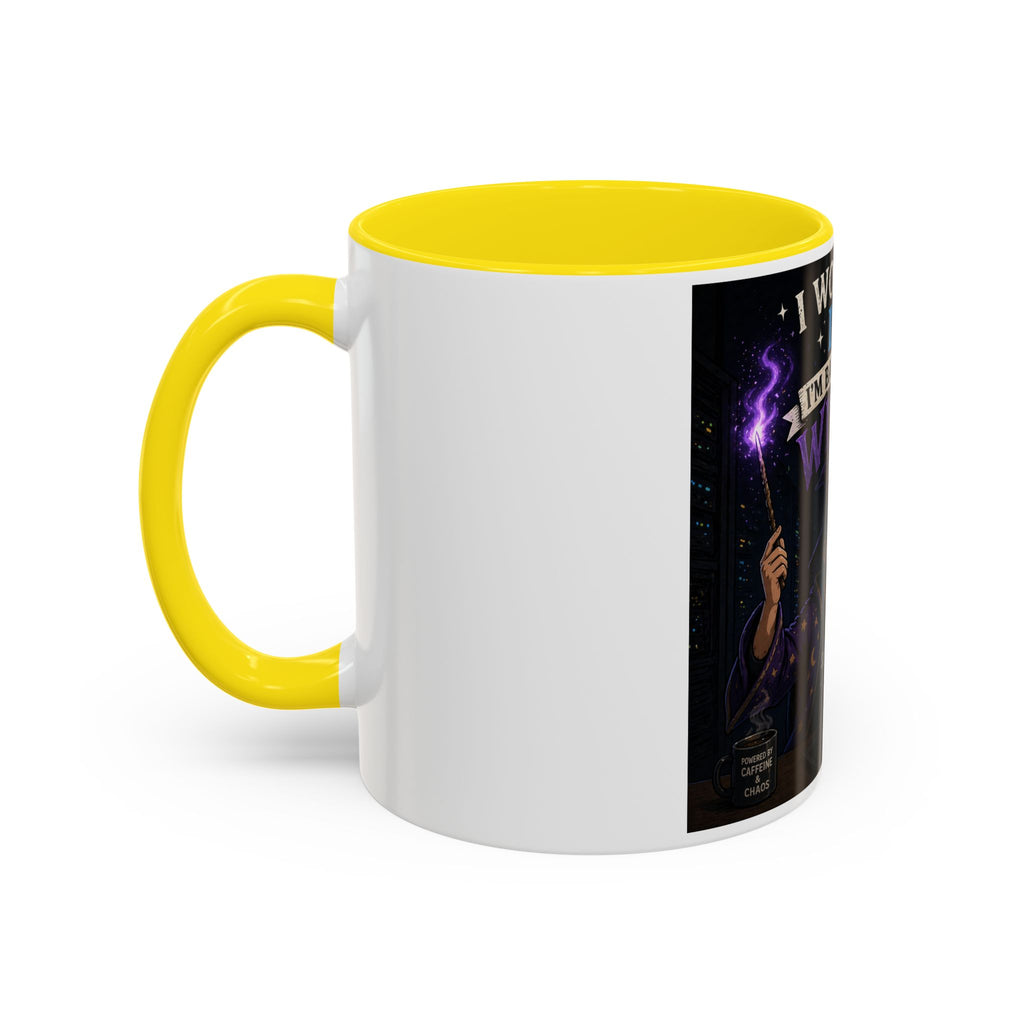 "I Work in IT... I'm Basically a Wizard" Funny IT Tech Support Humor Coffee Mug