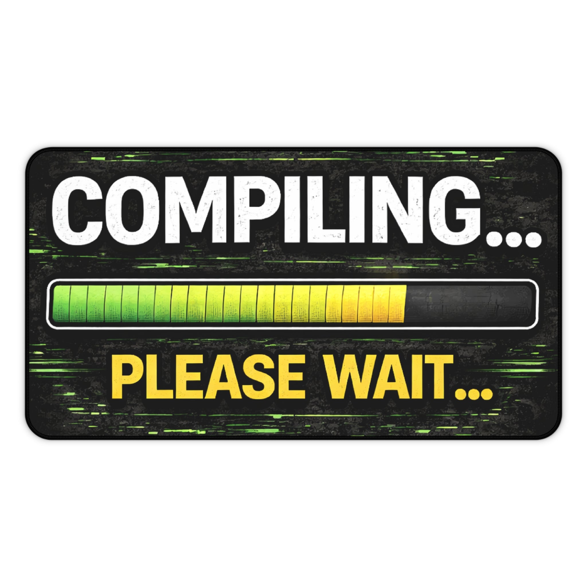 "Compiling... Please Wait" Funny IT Desk Mat Tech Humor Programmer Keyboard Mouse Pad