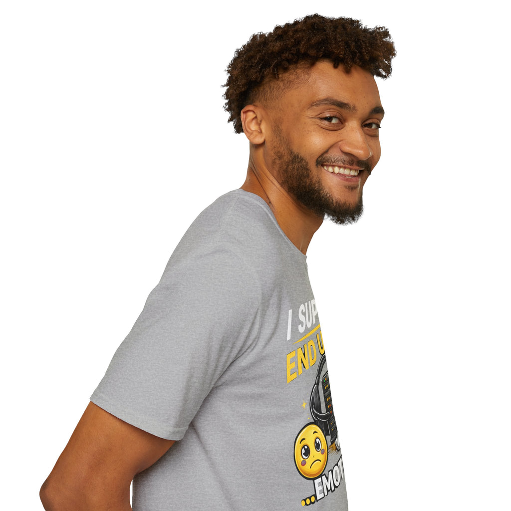 "I Support End Users... Emotionally" T-Shirt — Funny IT Tech Support Humor Tee