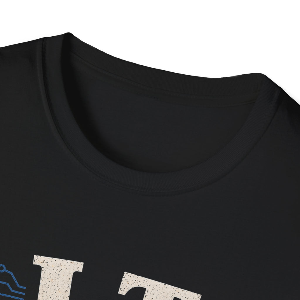 "IT Because Panic Is Not A Solution" Tech Humor T-Shirt — Funny IT Support Tech Tee