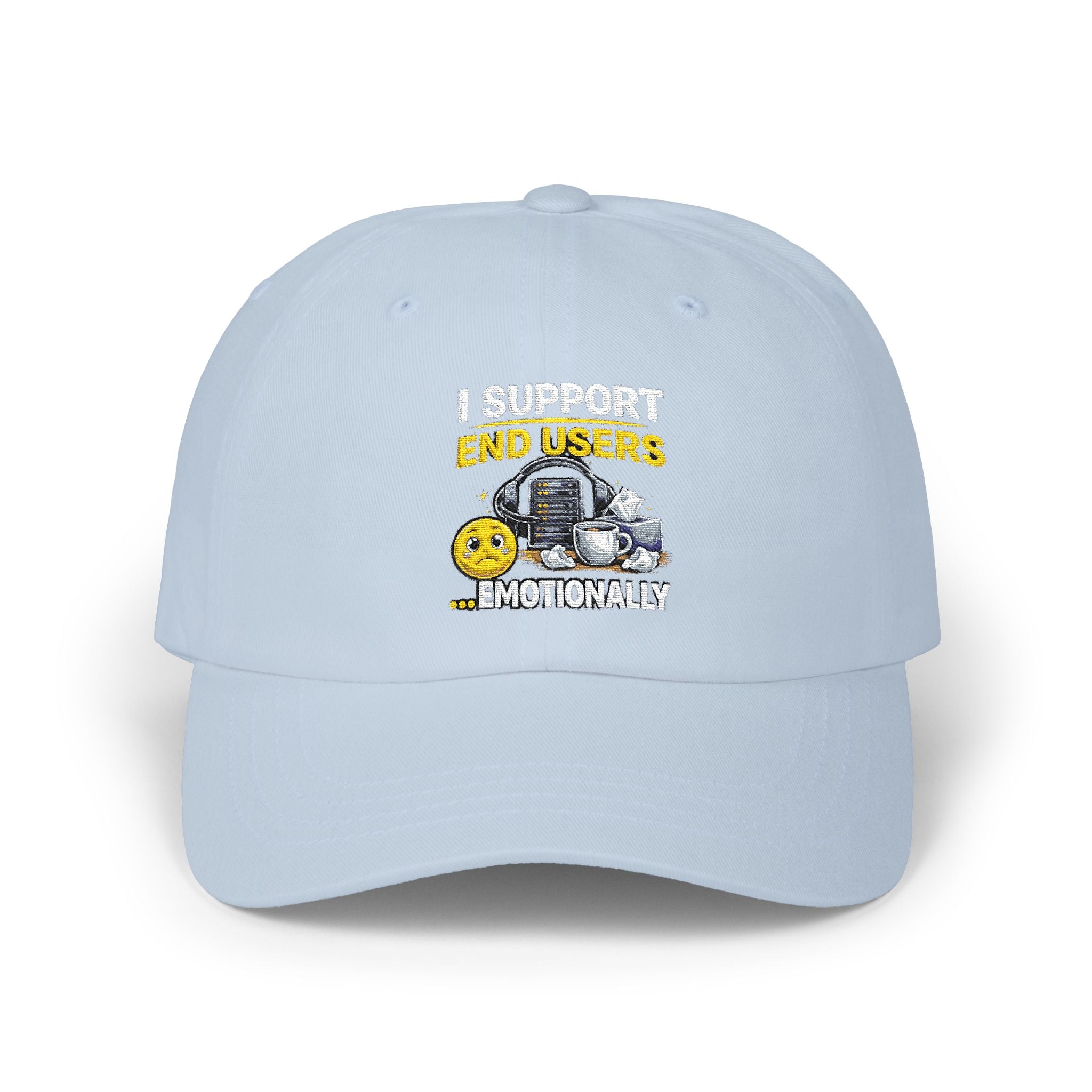 "I Support End Users...Emotionally" Tech Humor Funny IT Baseball Hat/Cap
