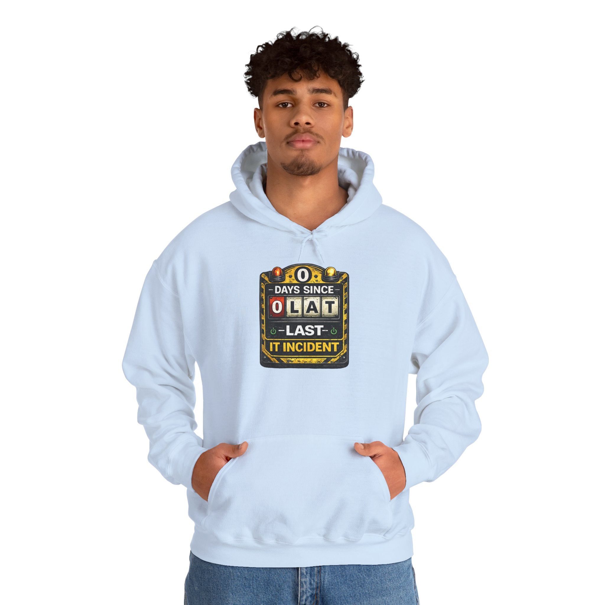 "0 Days Since Last IT Incident" Tech Humor Unisex Heavy Blend™ Hoodie