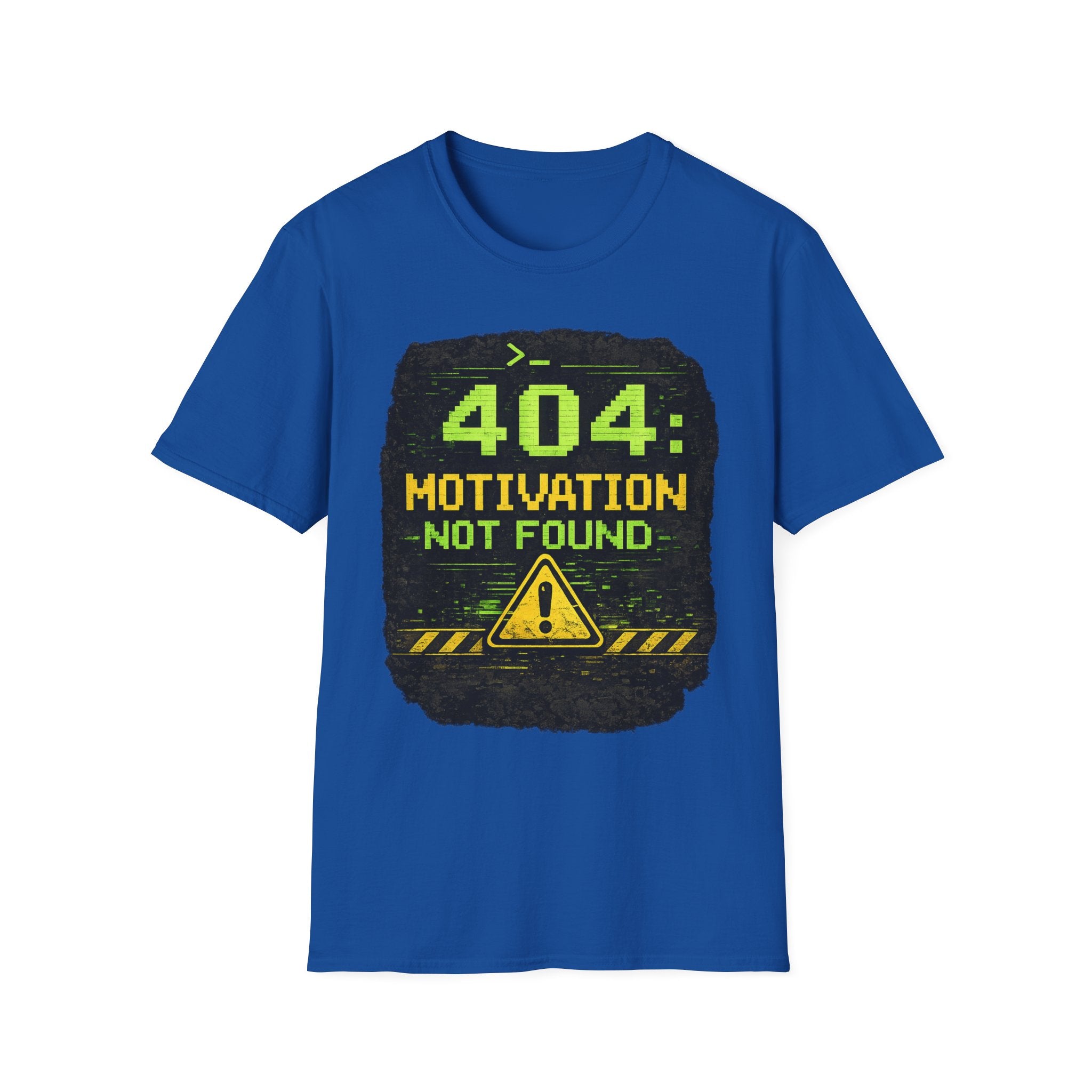 "404: Motivation Not Found" Funny IT Graphic Tee- Tech Humor T-Shirt