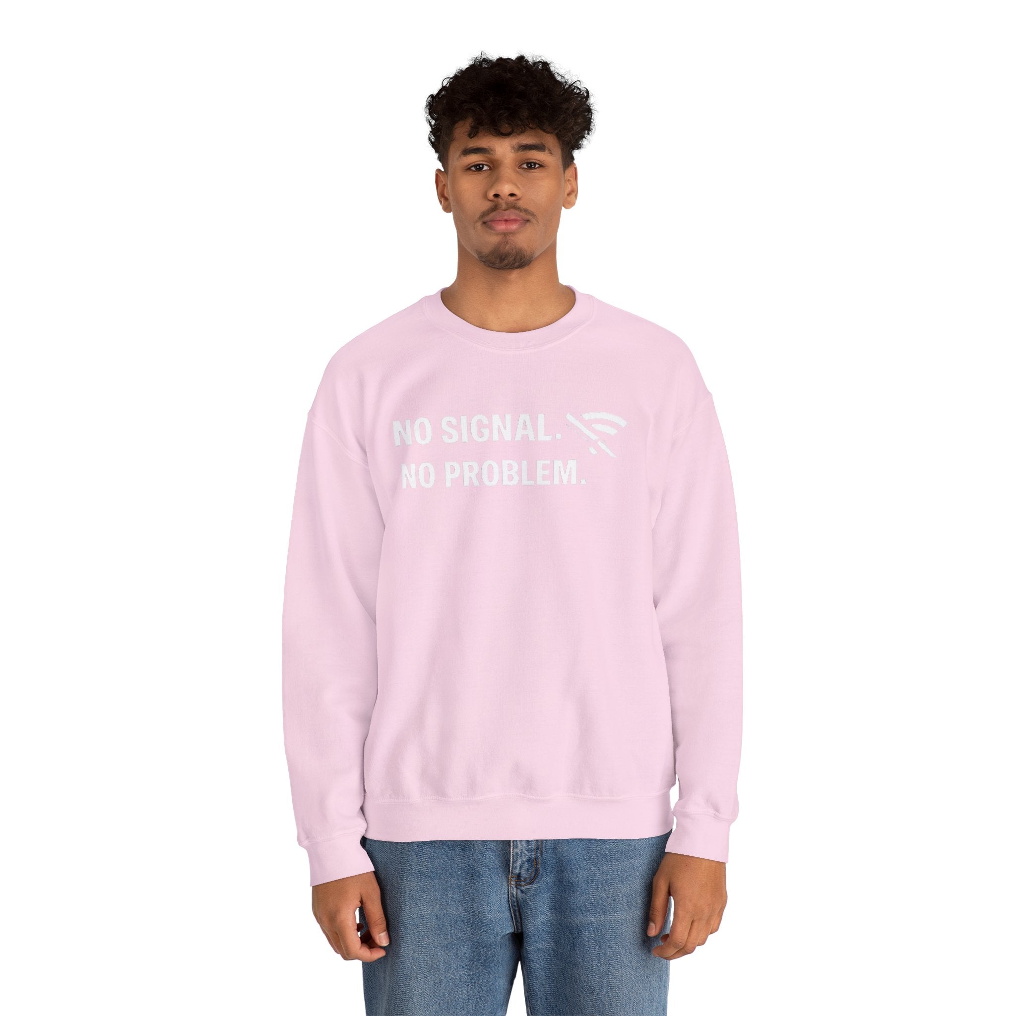 "No Signal, No Problem" Unisex Heavy Blend™ Tech Humor Crewneck Sweatshirt