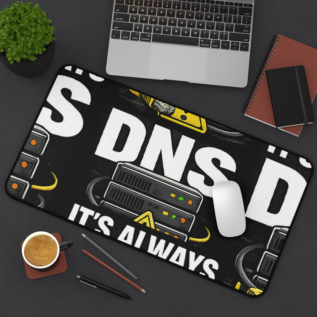 "It's Always DNS" Tech Humor Desk Mat Funny IT Server Mouse Pad