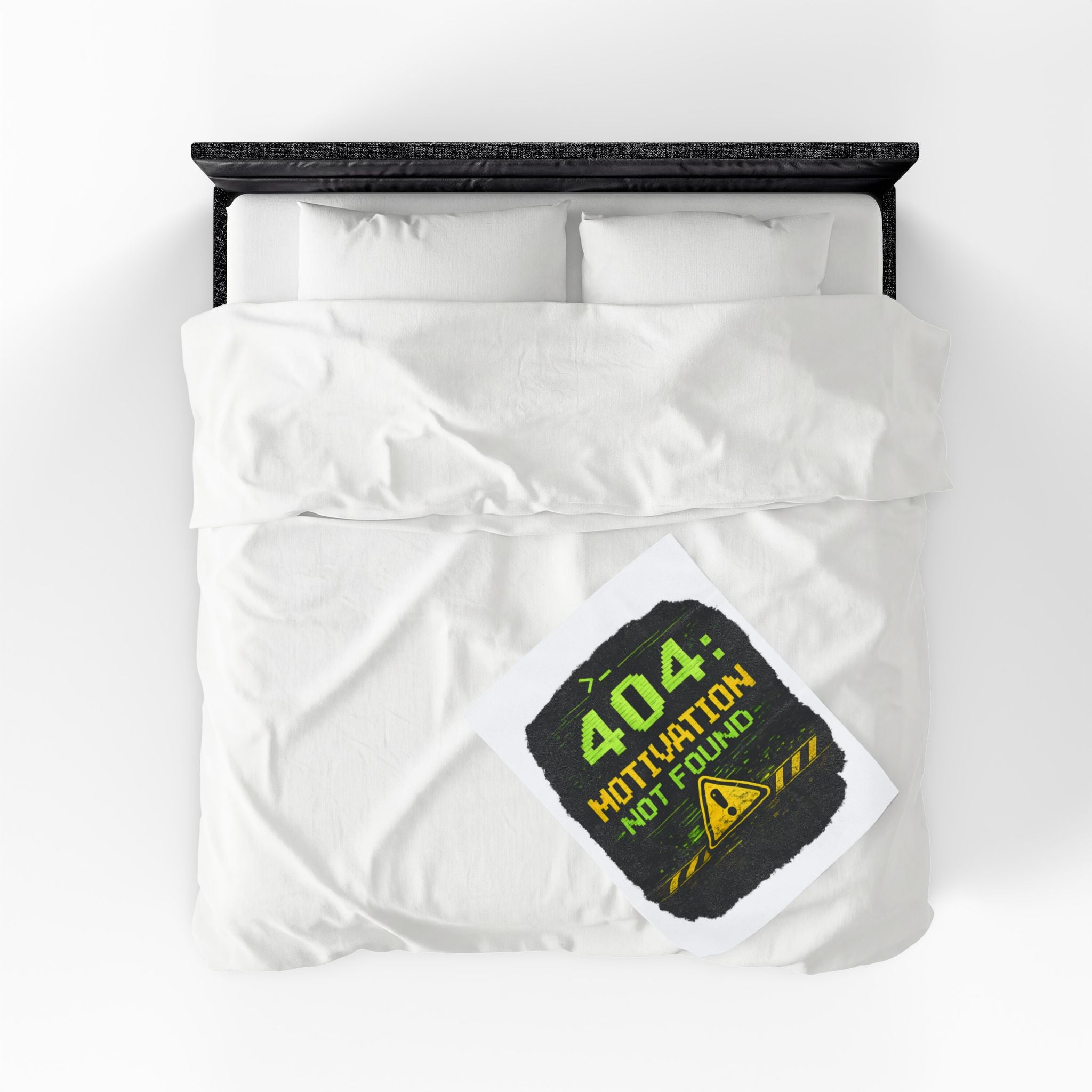 "Error 404 Motivation Not Found" IT Humor Funny IT Velveteen Plush Blanket