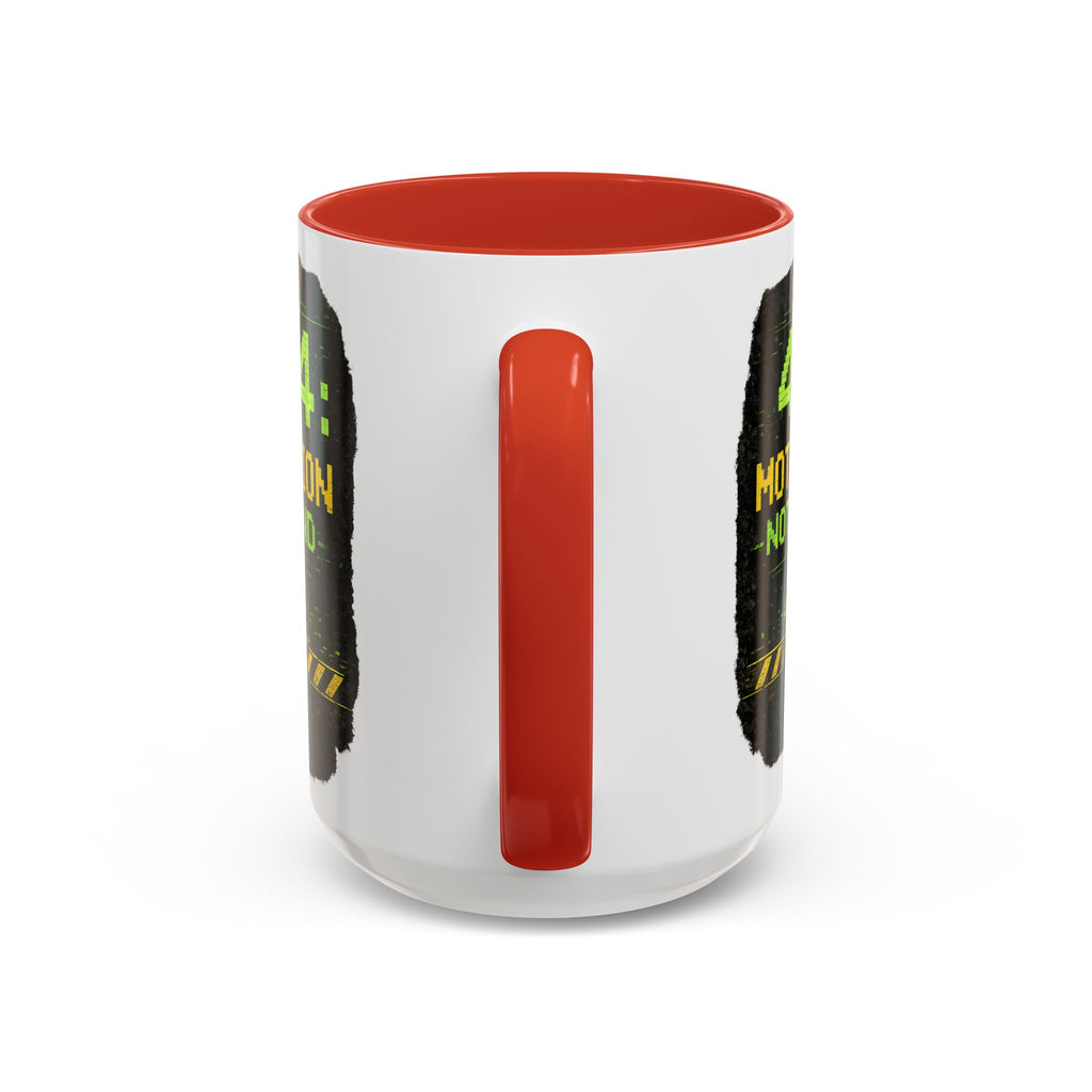 "Error 404 Motivation Not Found" IT Humor Accent Coffee Mug (11, 15oz)