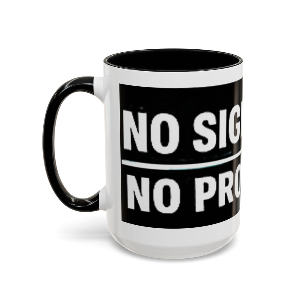 "No Signal No Problem" IT Humor Accent Coffee Mug (11, 15oz)