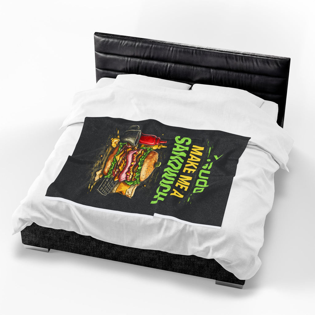 ">. Sudo Make Me a Sandwich" IT Humor Funny IT Velveteen Plush Blanket