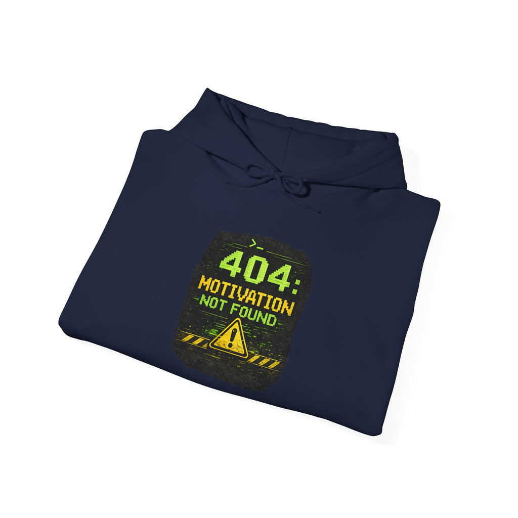 "Error 404 Motivation Not Found" IT Humor Unisex Heavy Blend™ Hoodie