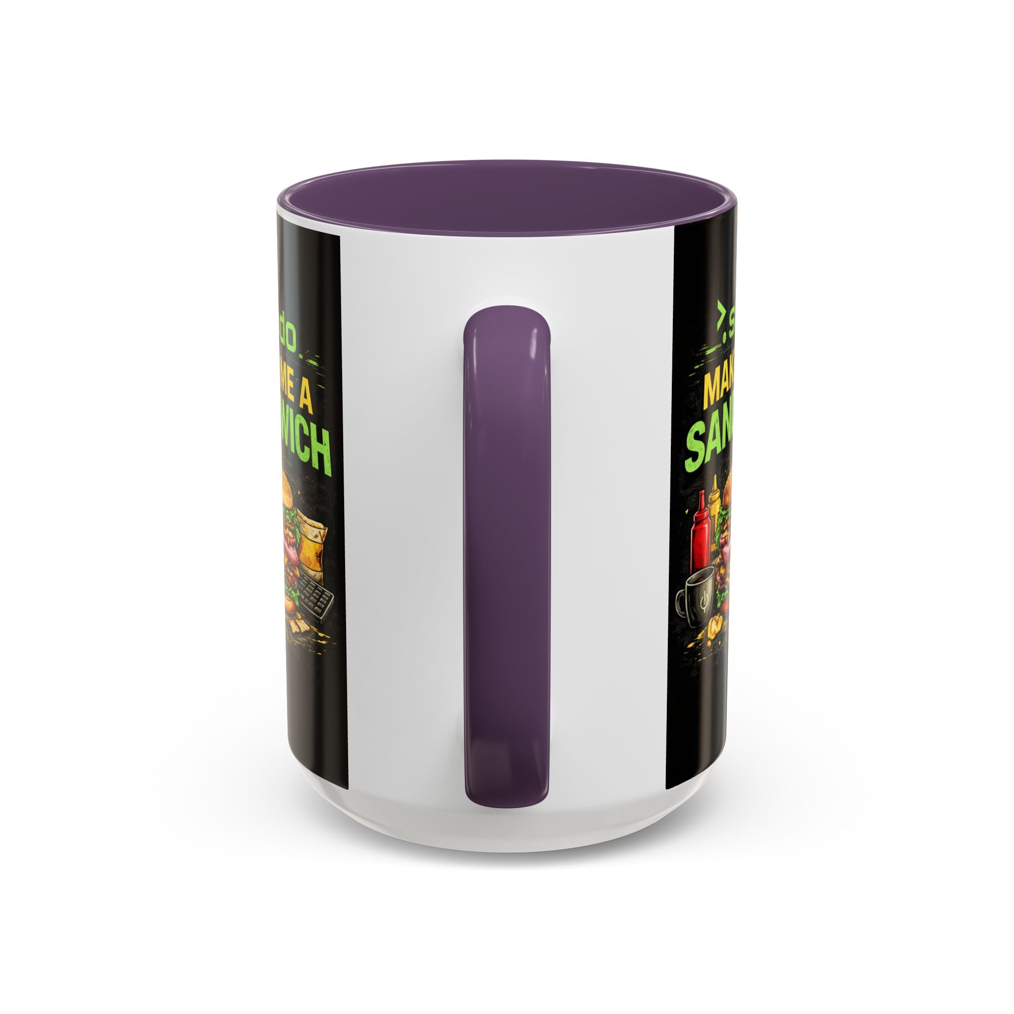 ">. Sudo Make Me a Sandwich" IT Humor Accent Coffee Mug (11, 15oz)
