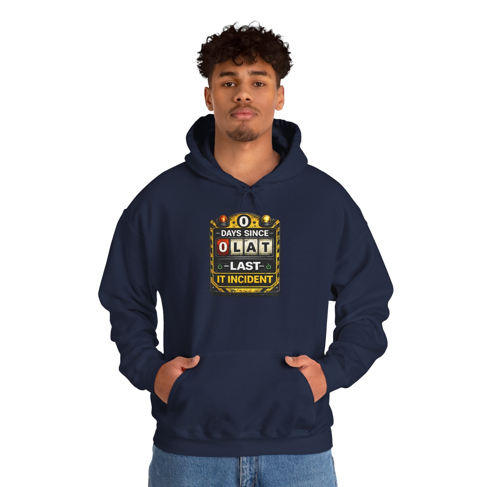 "0 Days Since Last IT Incident" Tech Humor Unisex Heavy Blend™ Hoodie