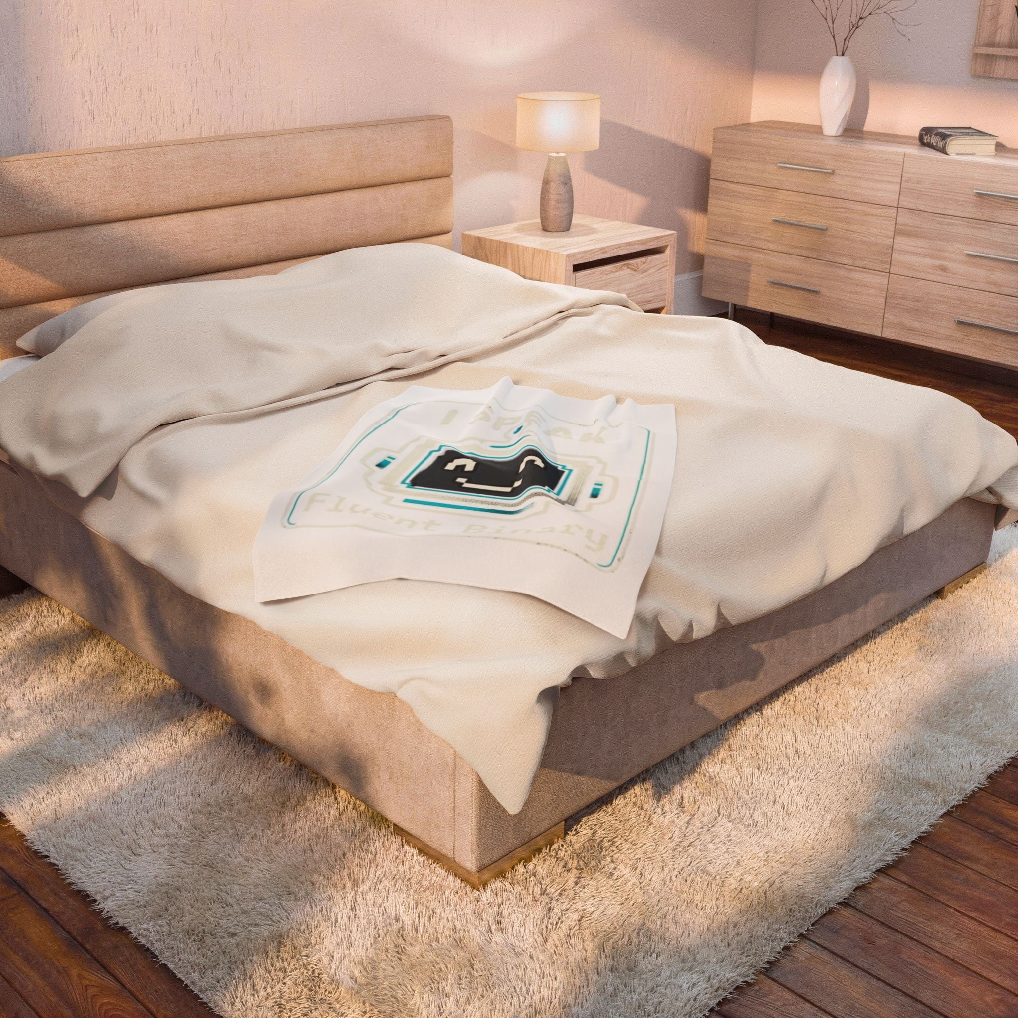 "I Speak Fluent Binary" IT Humor Funny IT Velveteen Plush Blanket