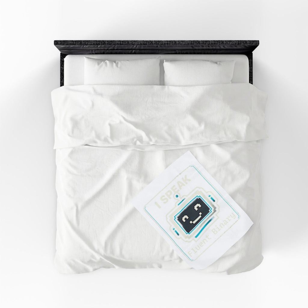 "I Speak Fluent Binary" IT Humor Funny IT Velveteen Plush Blanket
