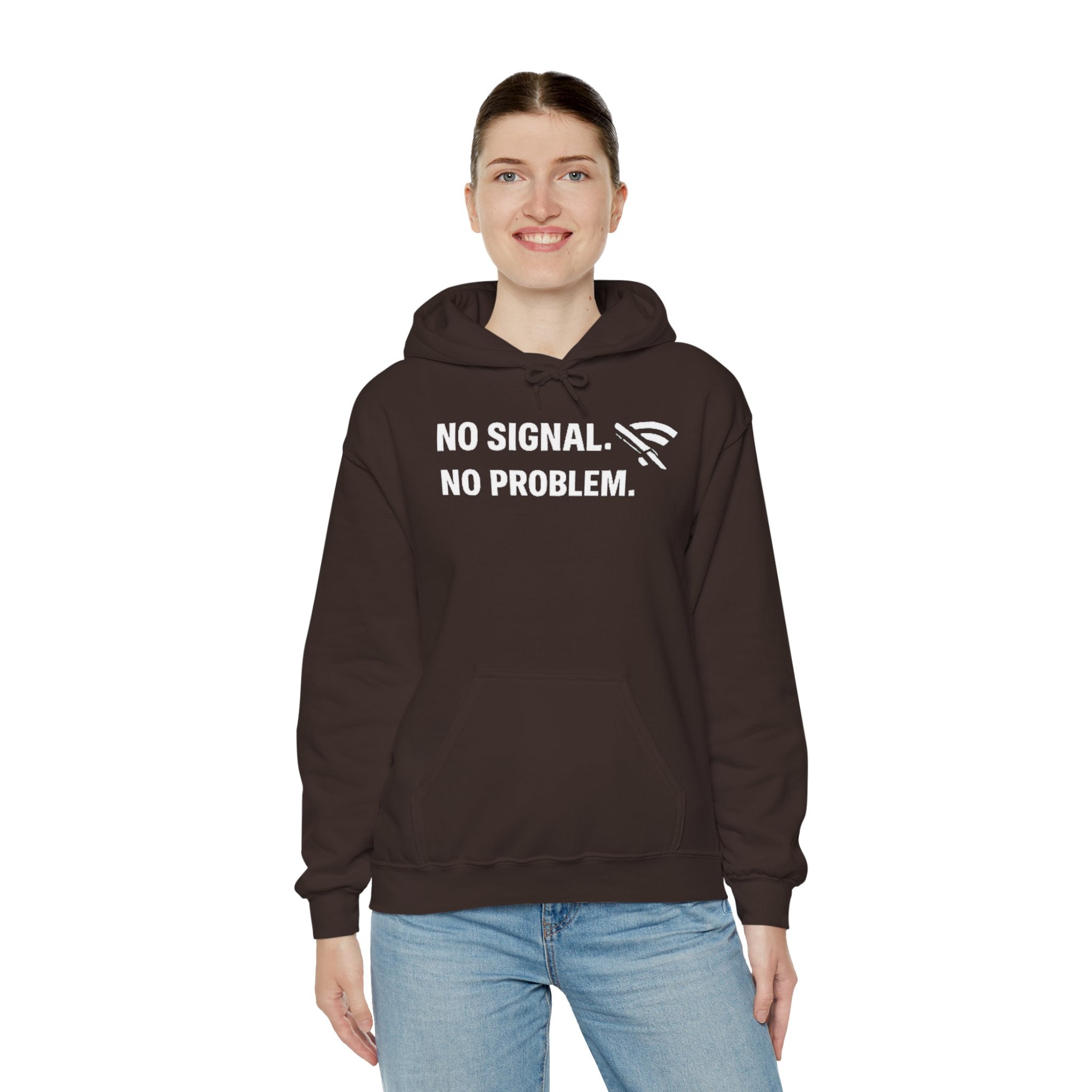"No Signal, No Problem" IT Humor Unisex Heavy Blend™ Hoodie