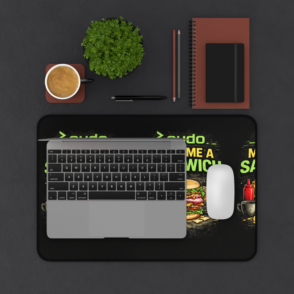 ">. sudo make me a sandwich" Funny IT Mouse Pad Programmer Gaming Tech Humor Desk Mat