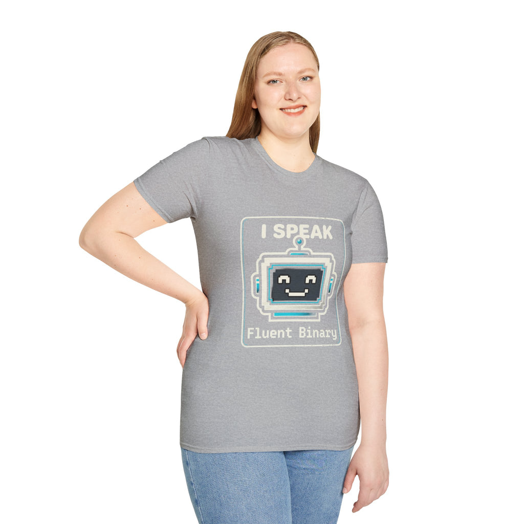 "I Speak Fluent Binary" Funny IT Programmer Tech Humor Graphic Tee