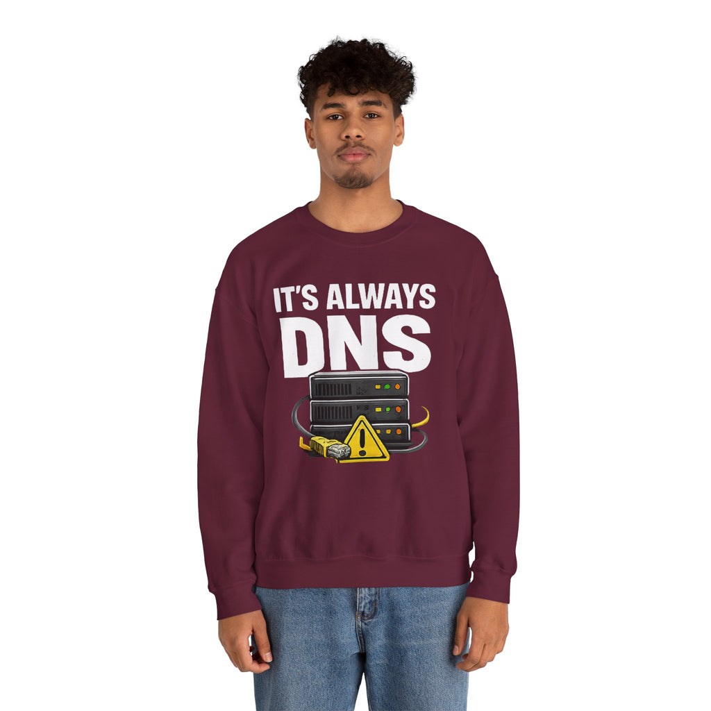 "Its Always DNS" Unisex Heavy Blend™ Crewneck Sweatshirt