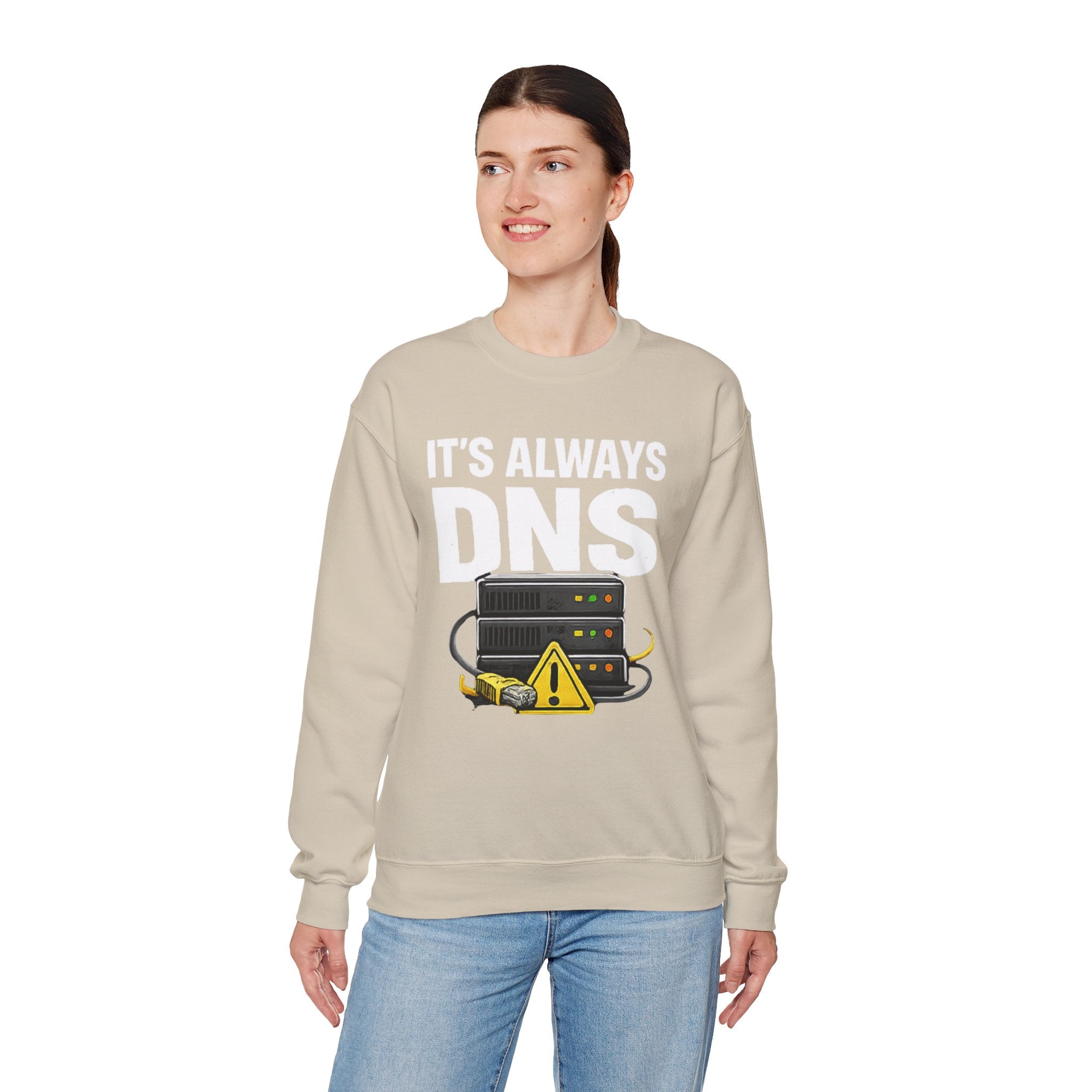 "Its Always DNS" Unisex Heavy Blend™ Crewneck Sweatshirt