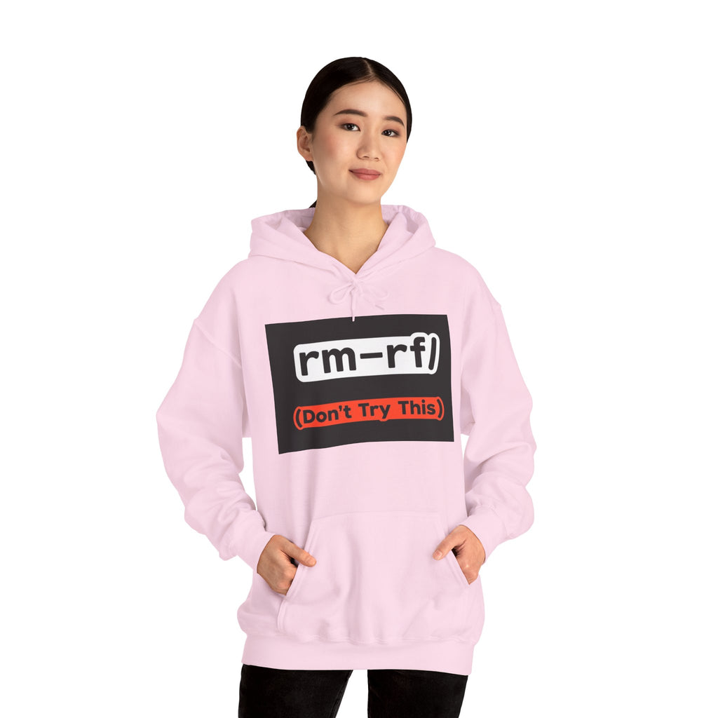 "rm–rf/ (Don't Try This)" — Funny Linux/Devops Command Hoodie