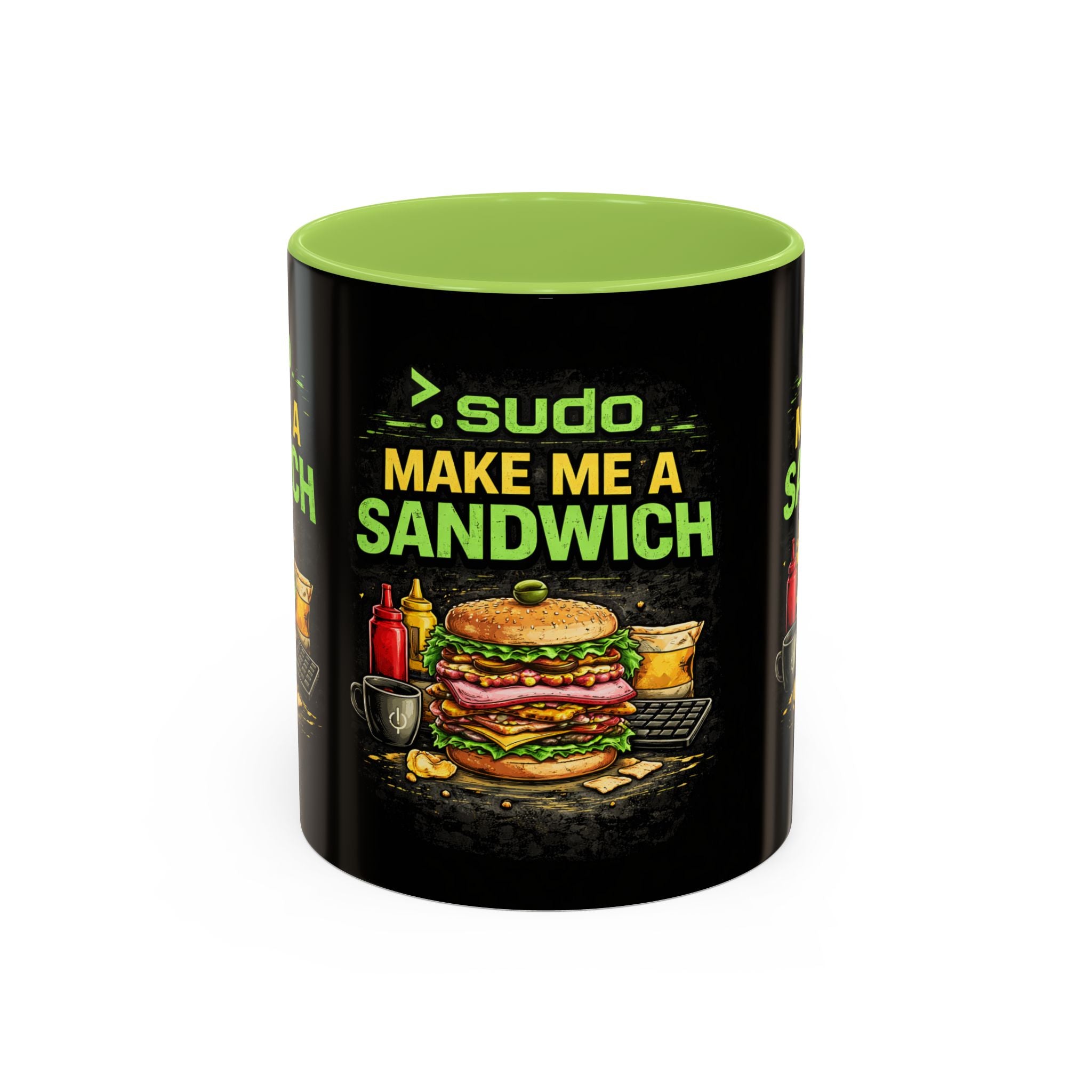 ">. Sudo Make Me a Sandwich" IT Humor Accent Coffee Mug (11, 15oz)