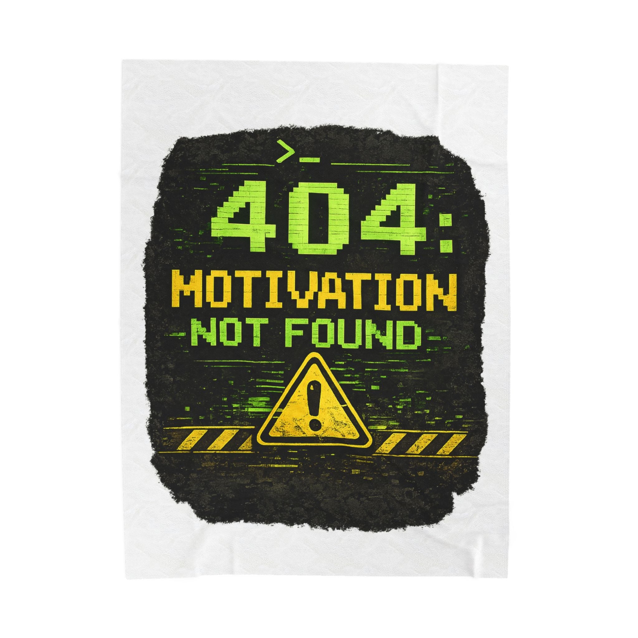 "Error 404 Motivation Not Found" IT Humor Funny IT Velveteen Plush Blanket