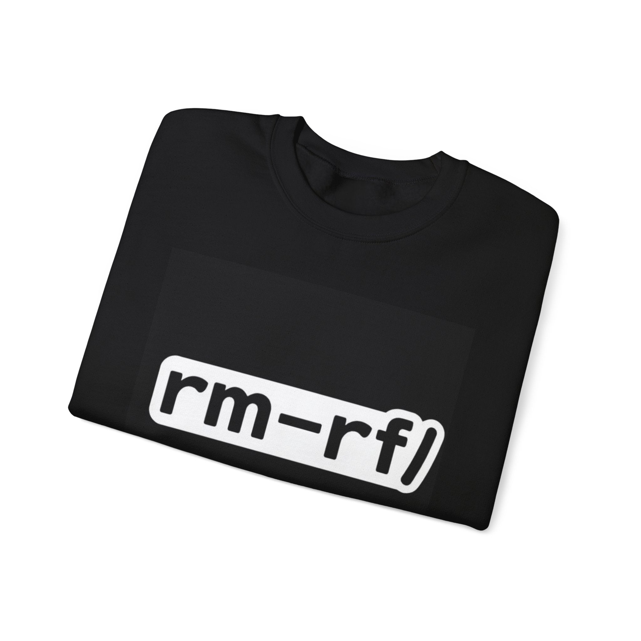 "rm -rf/ (Don't Try This)" — Funny Linux Command Crewneck Sweatshirt