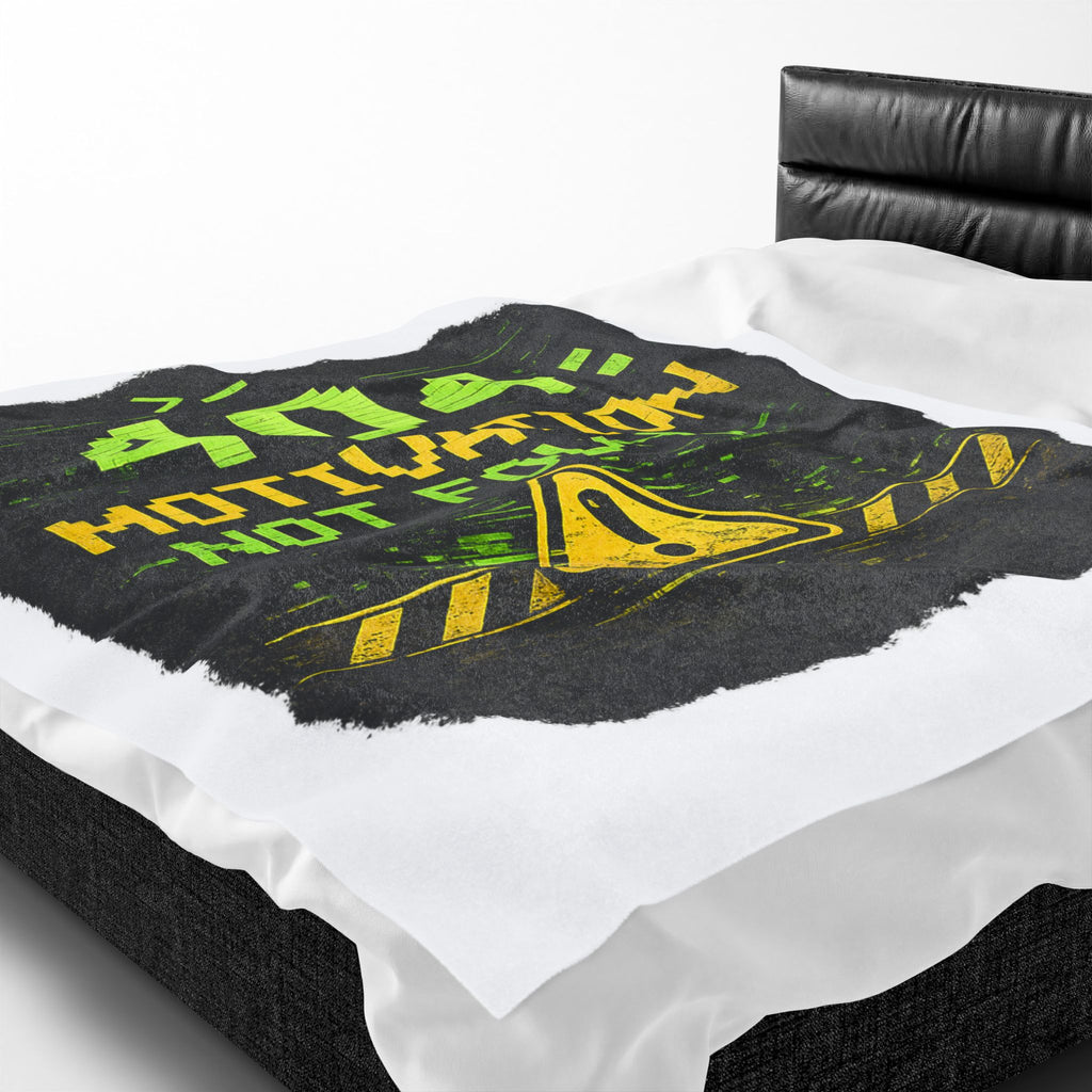 "Error 404 Motivation Not Found" IT Humor Funny IT Velveteen Plush Blanket