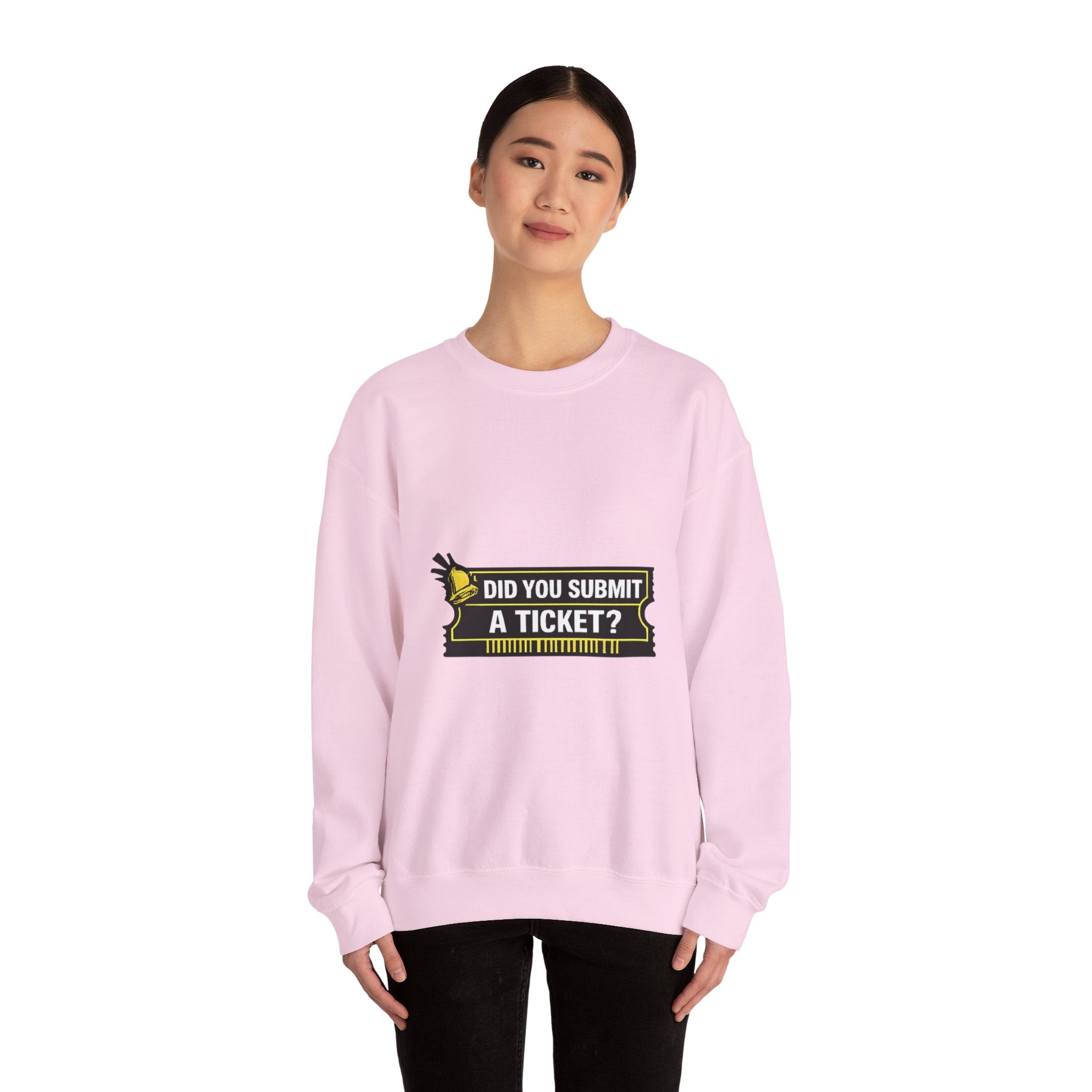 "Did You Submit a Ticket?" IT Support Humor Crewneck Sweatshirt