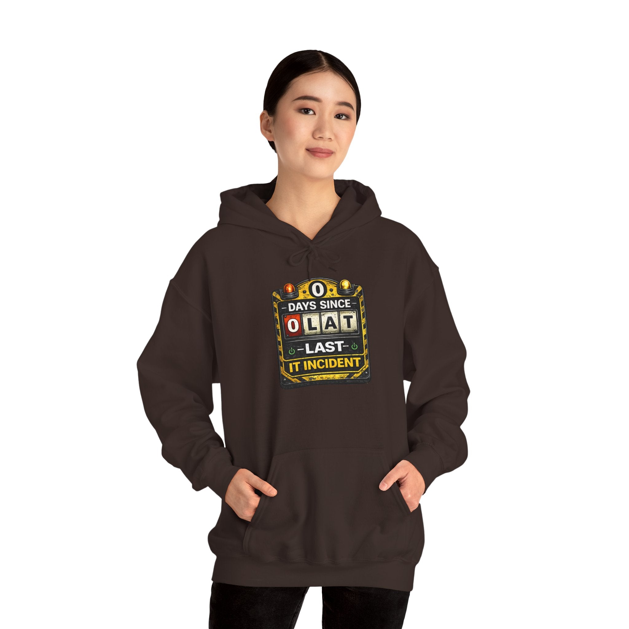 "0 Days Since Last IT Incident" Tech Humor Unisex Heavy Blend™ Hoodie