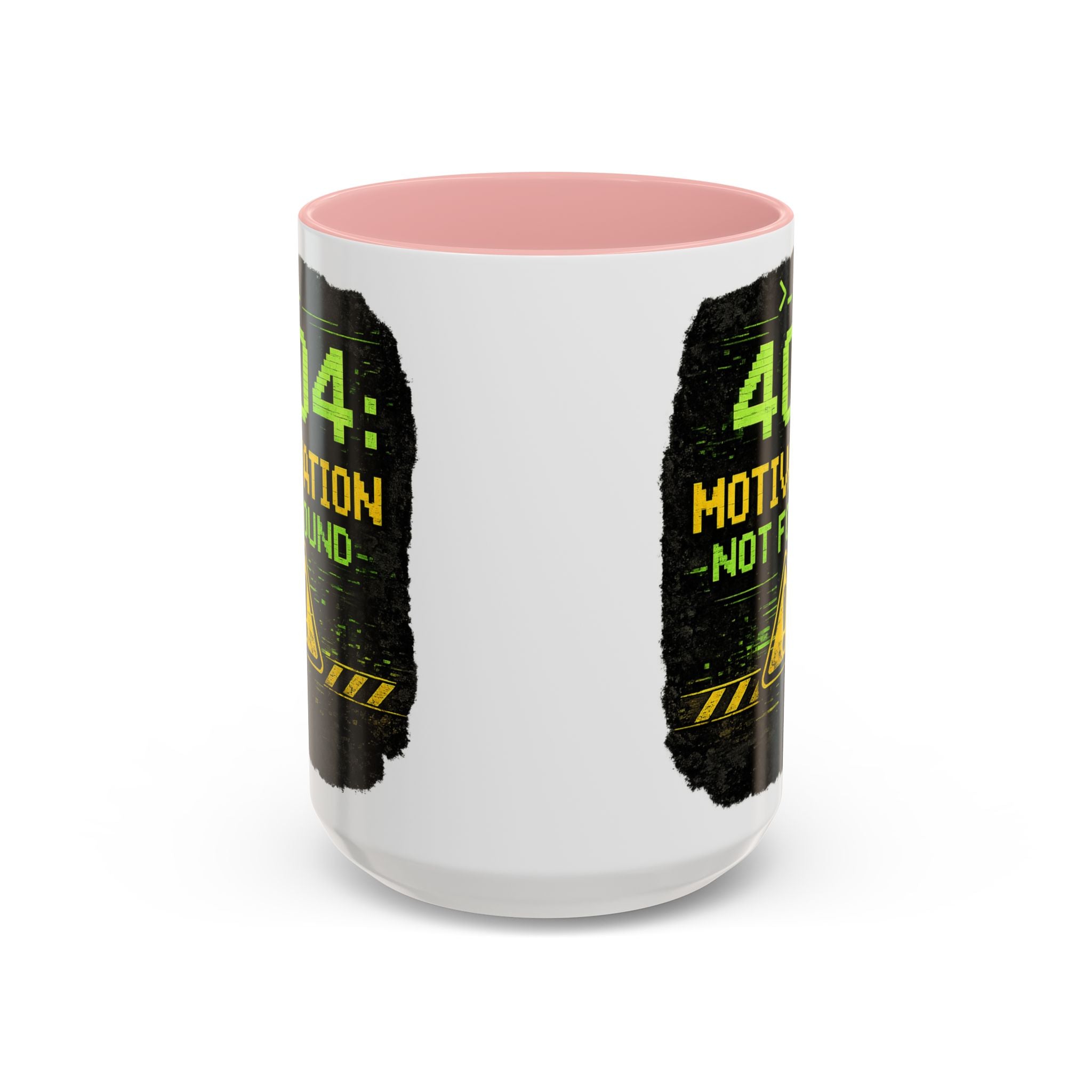 "Error 404 Motivation Not Found" IT Humor Accent Coffee Mug (11, 15oz)