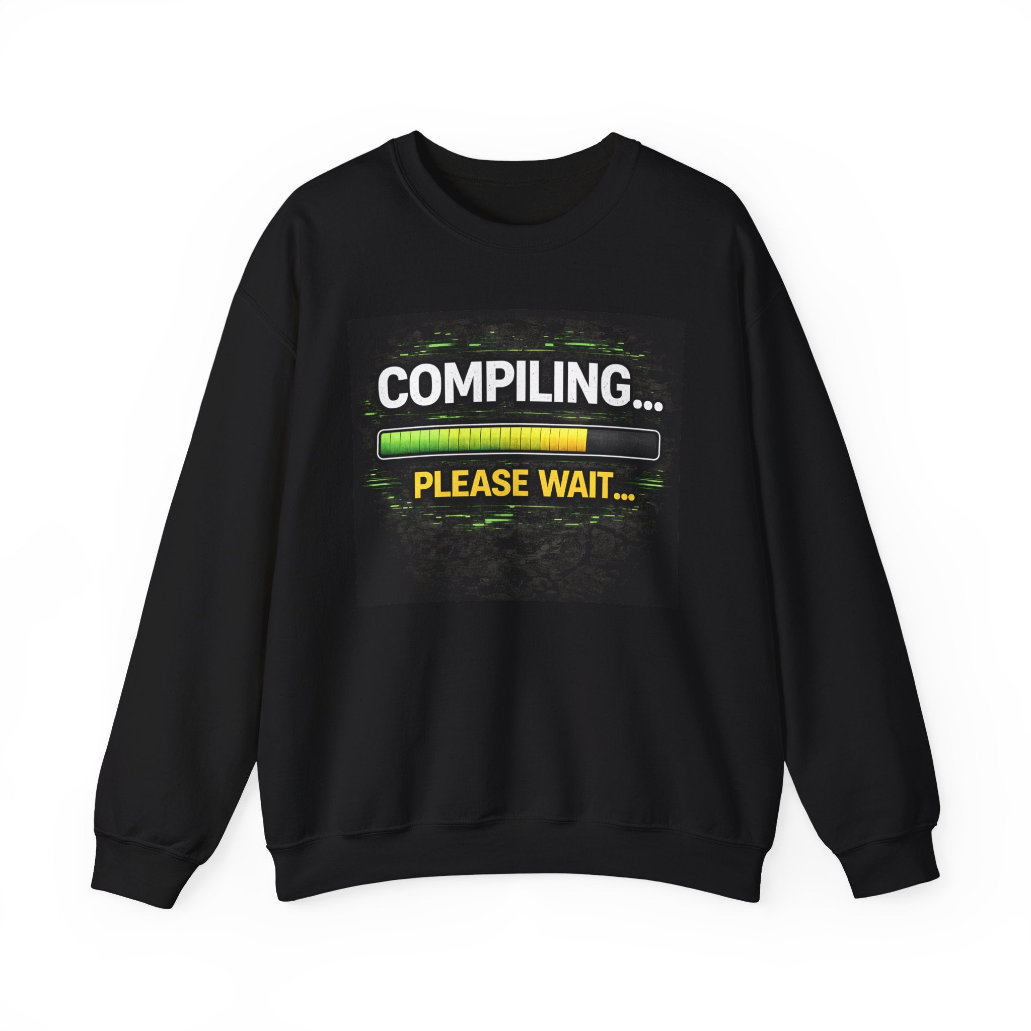"Compiling... Please Wait" Tech Humor Crewneck Sweatshirt