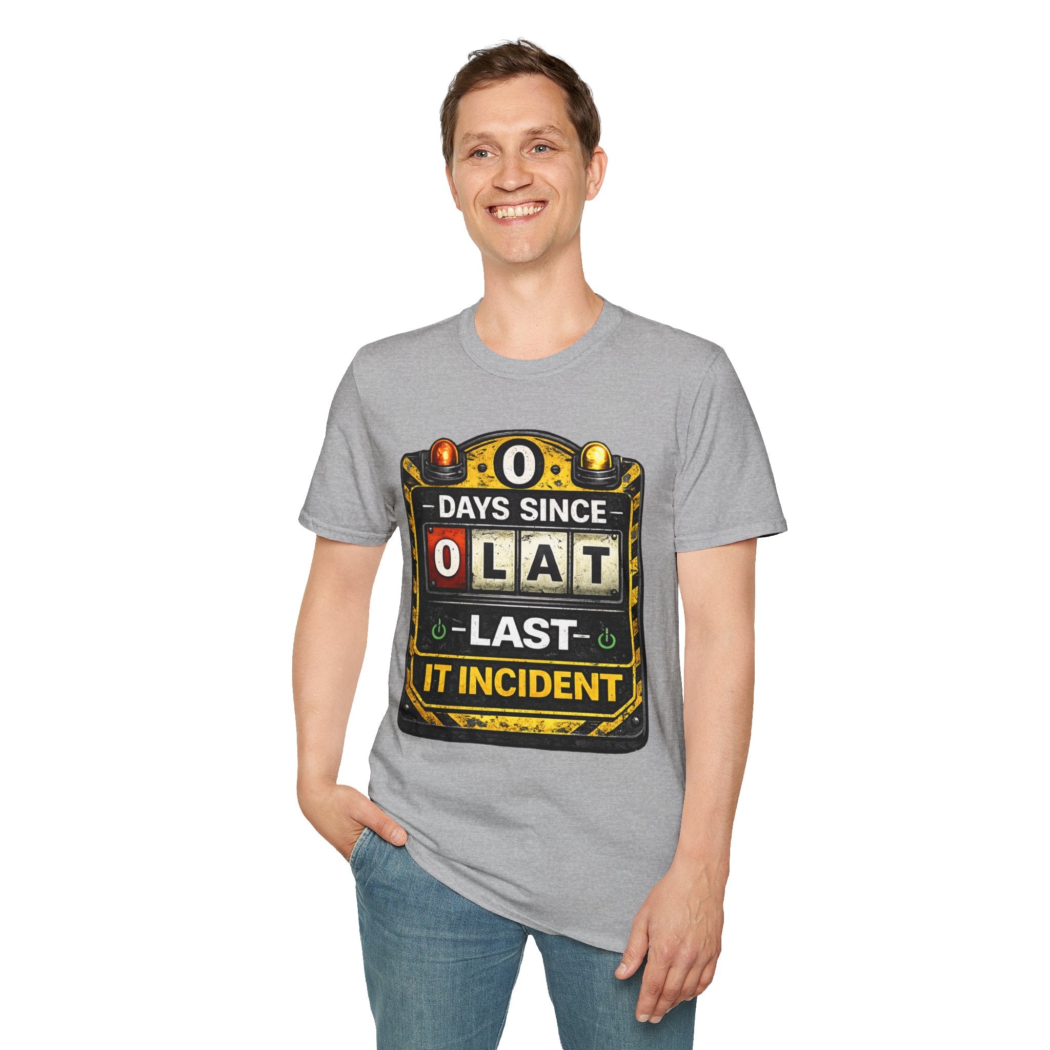 "0 Days Since Last IT Incident" Funny IT Tech Humor T-Shirt
