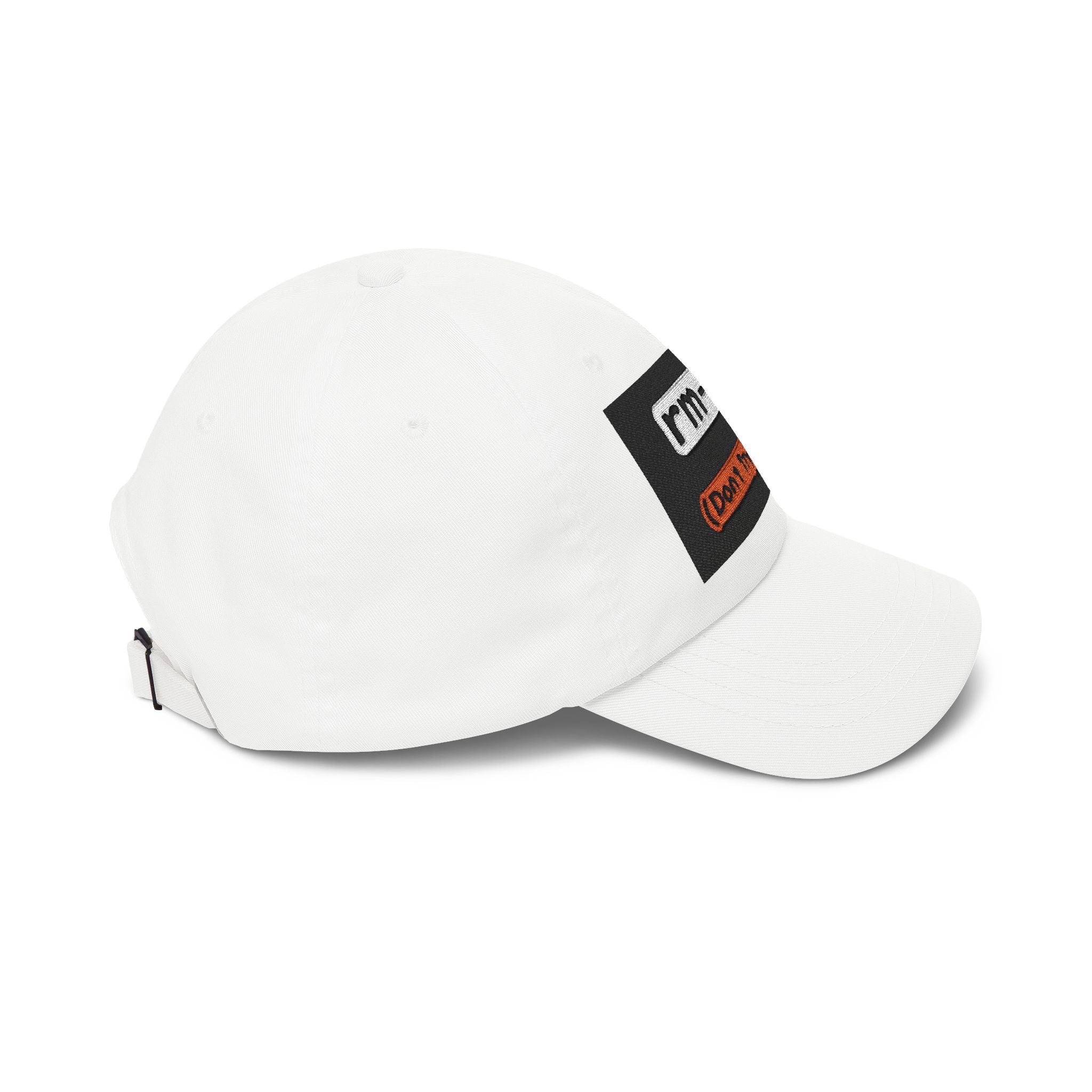 Classic Dad Cap – 'rm -rf (Don't Try This)' Embroidered Dad Hat