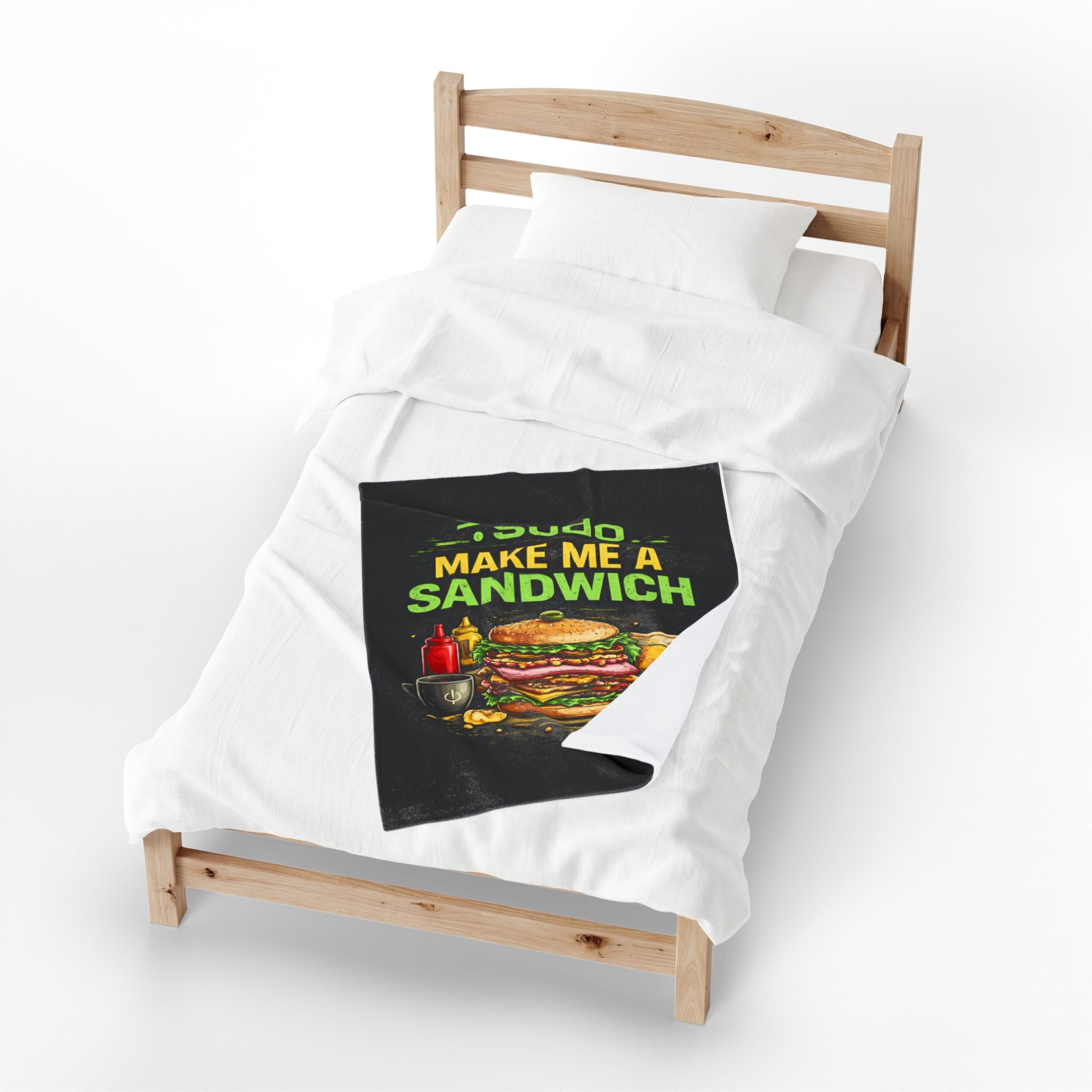 ">. Sudo Make Me a Sandwich" IT Humor Funny IT Velveteen Plush Blanket