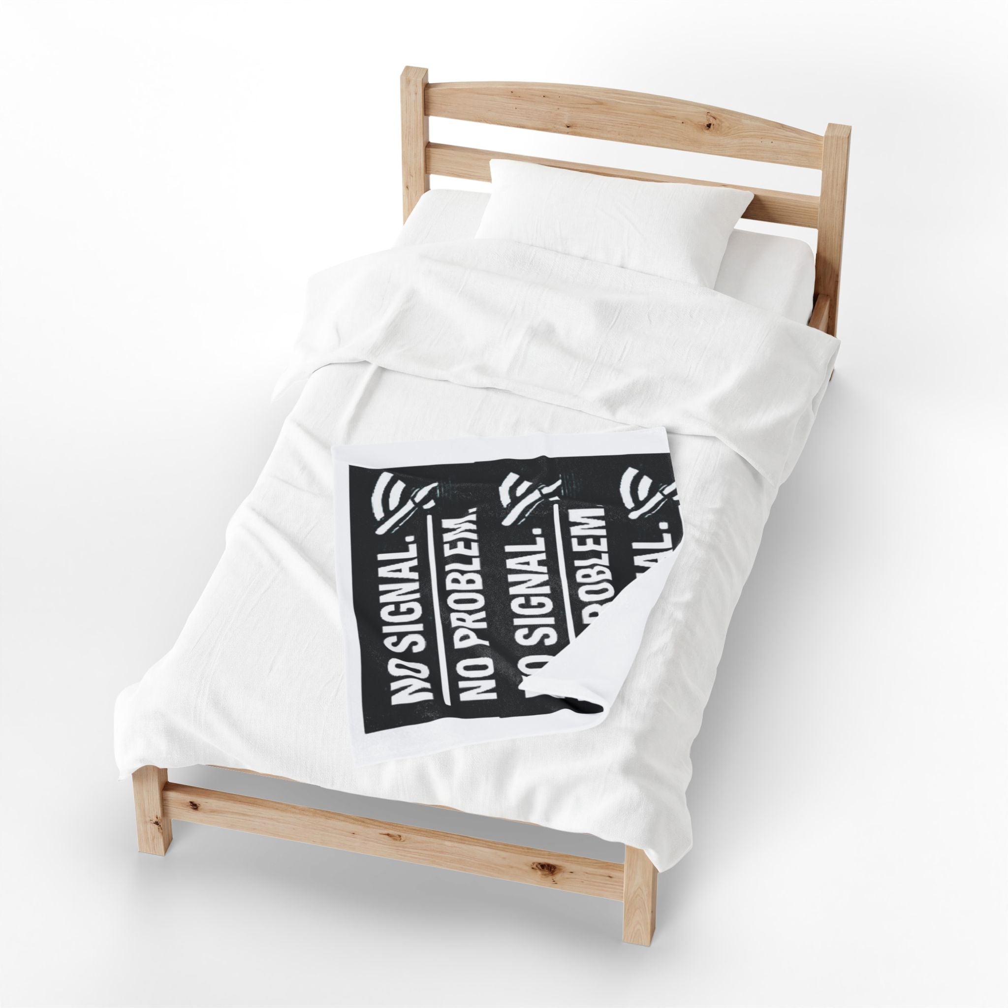 "No Signal No Problem" IT Humor Funny IT Velveteen Plush Blanket