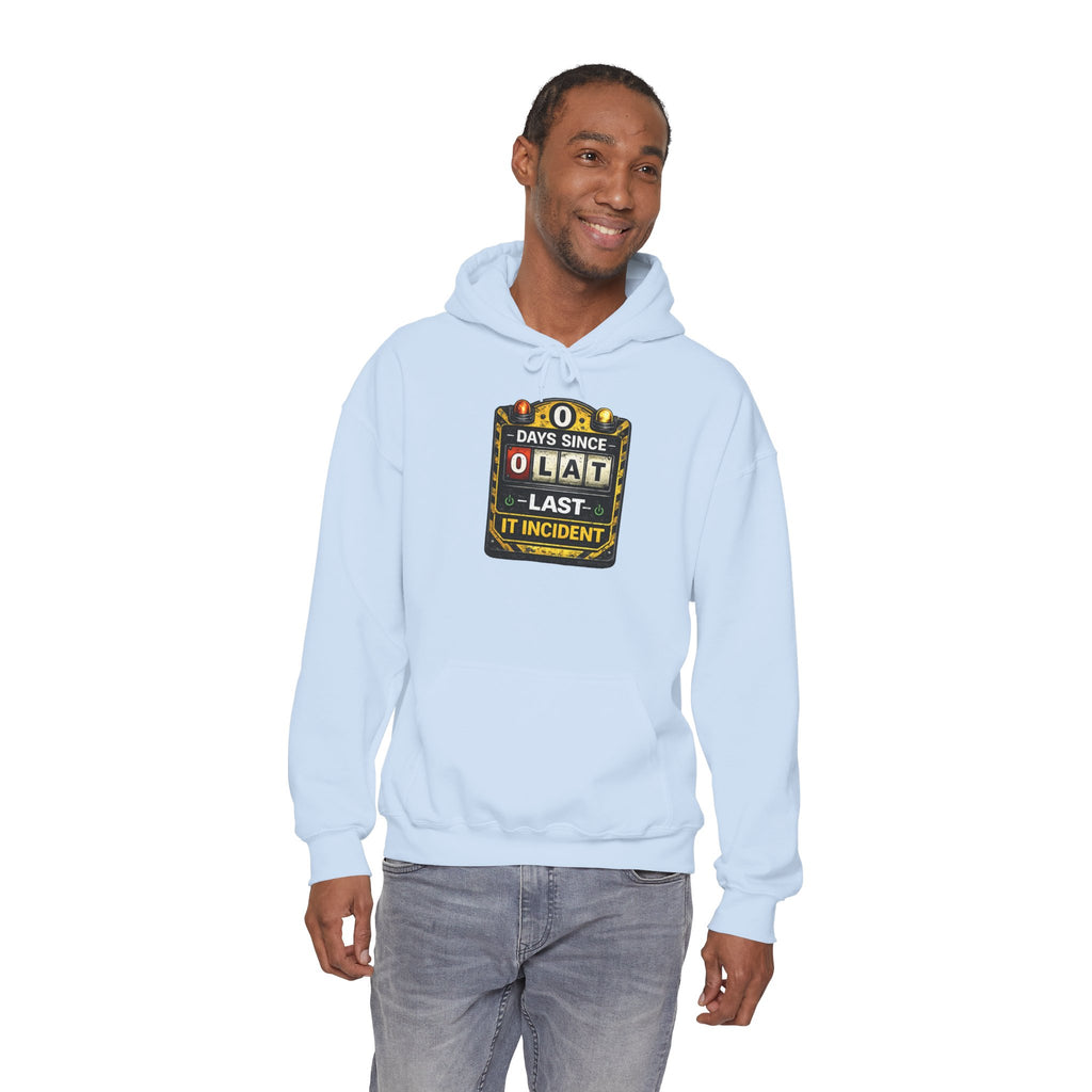 "0 Days Since Last IT Incident" Tech Humor Unisex Heavy Blend™ Hoodie