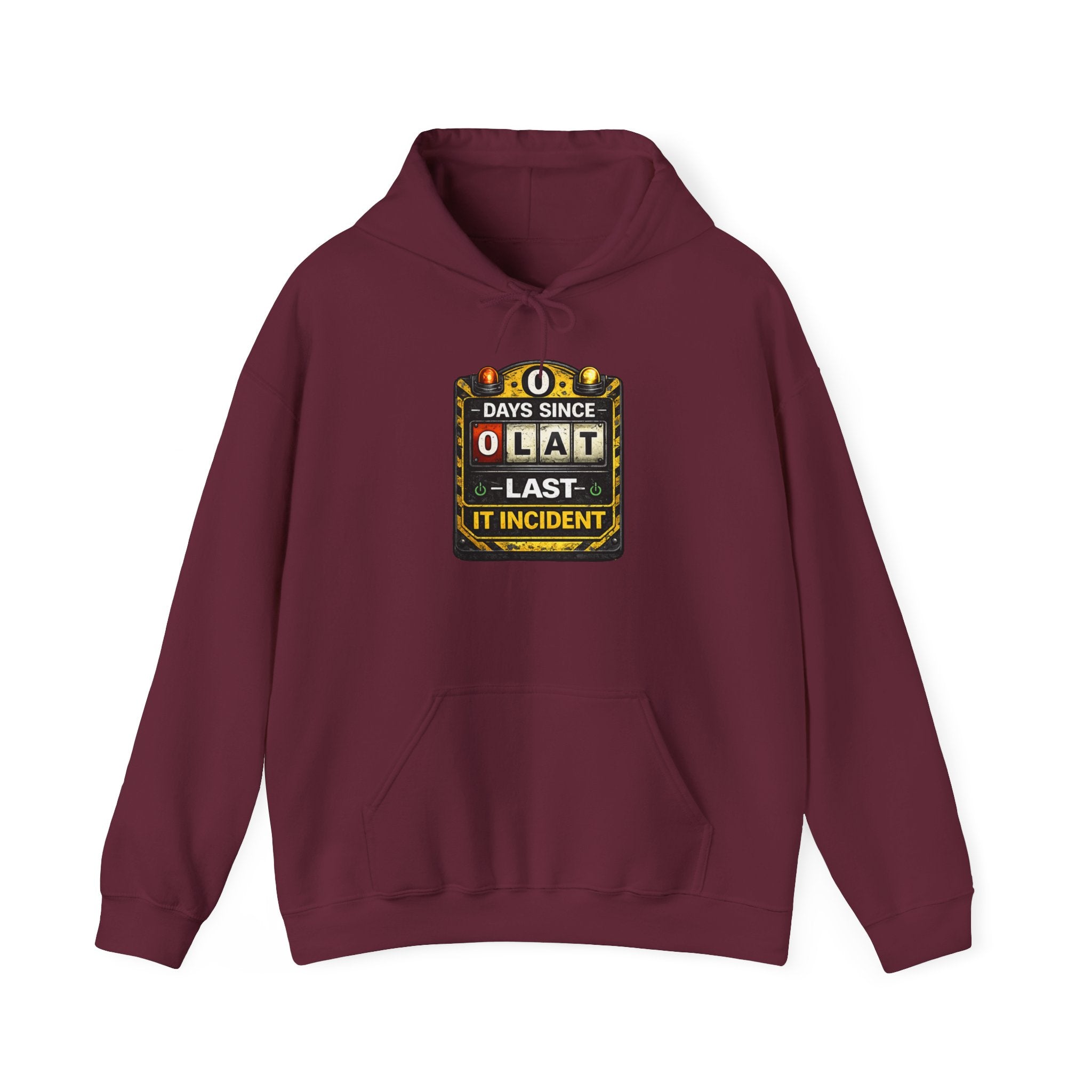 "0 Days Since Last IT Incident" Tech Humor Unisex Heavy Blend™ Hoodie