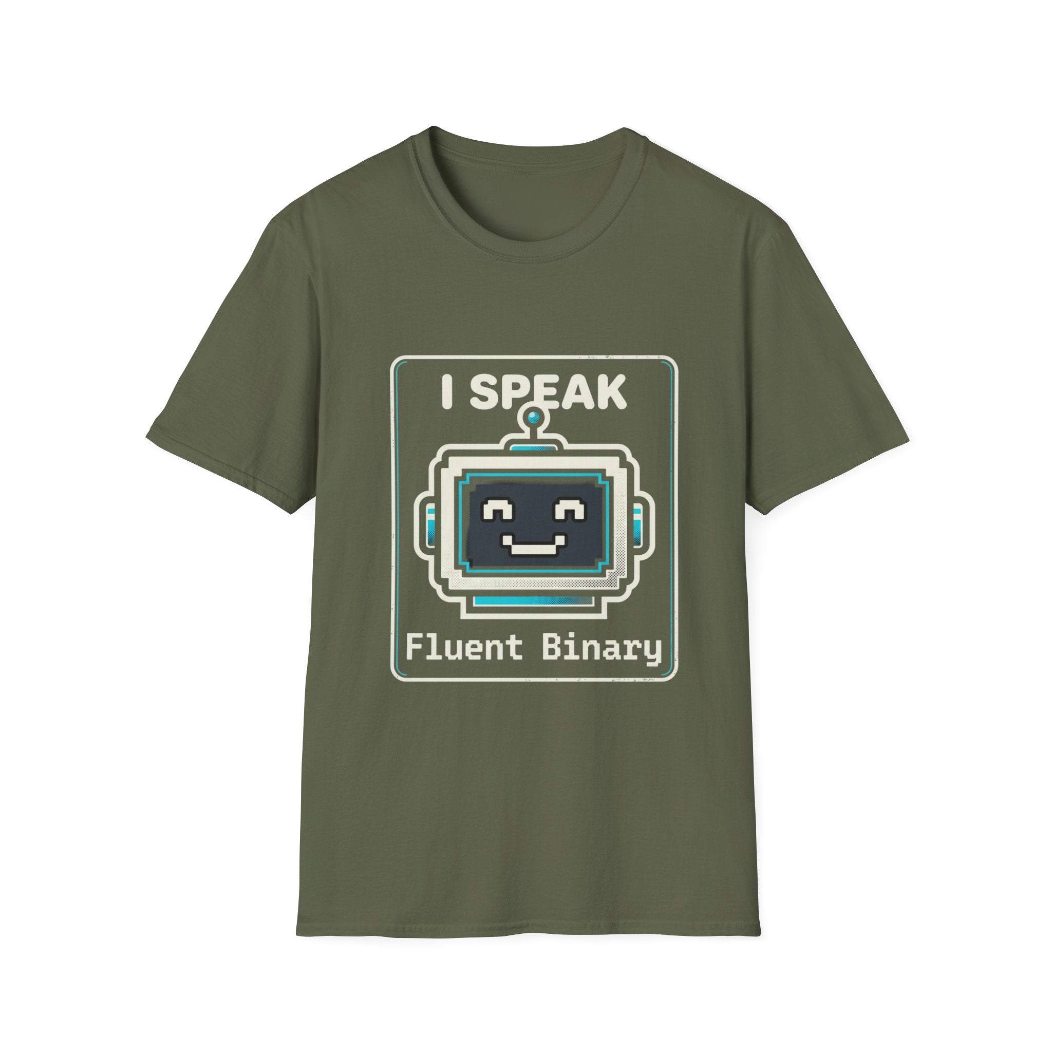 "I Speak Fluent Binary" Funny IT Programmer Tech Humor Graphic Tee