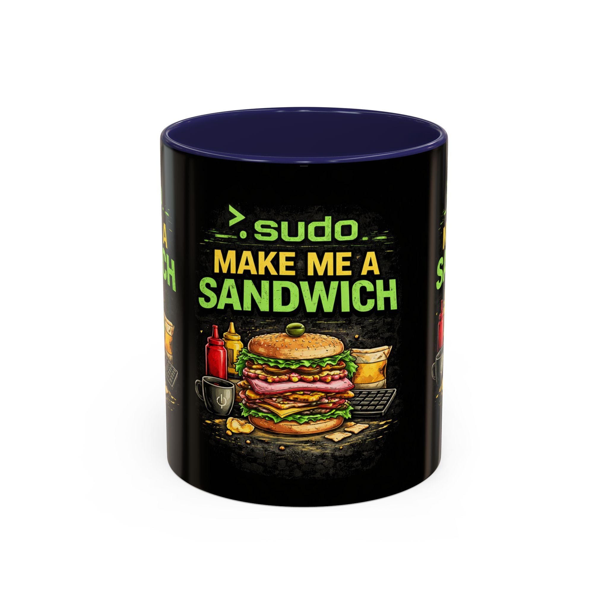 ">. Sudo Make Me a Sandwich" IT Humor Accent Coffee Mug (11, 15oz)