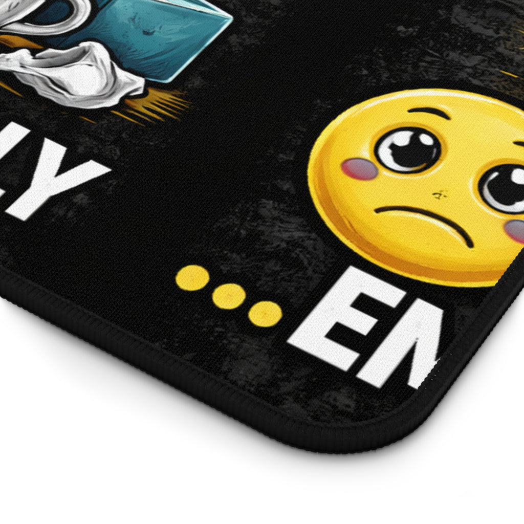 "I Support End Users... Emotionally" Tech Humor Desk Mat — Funny IT Support Mouse Pad