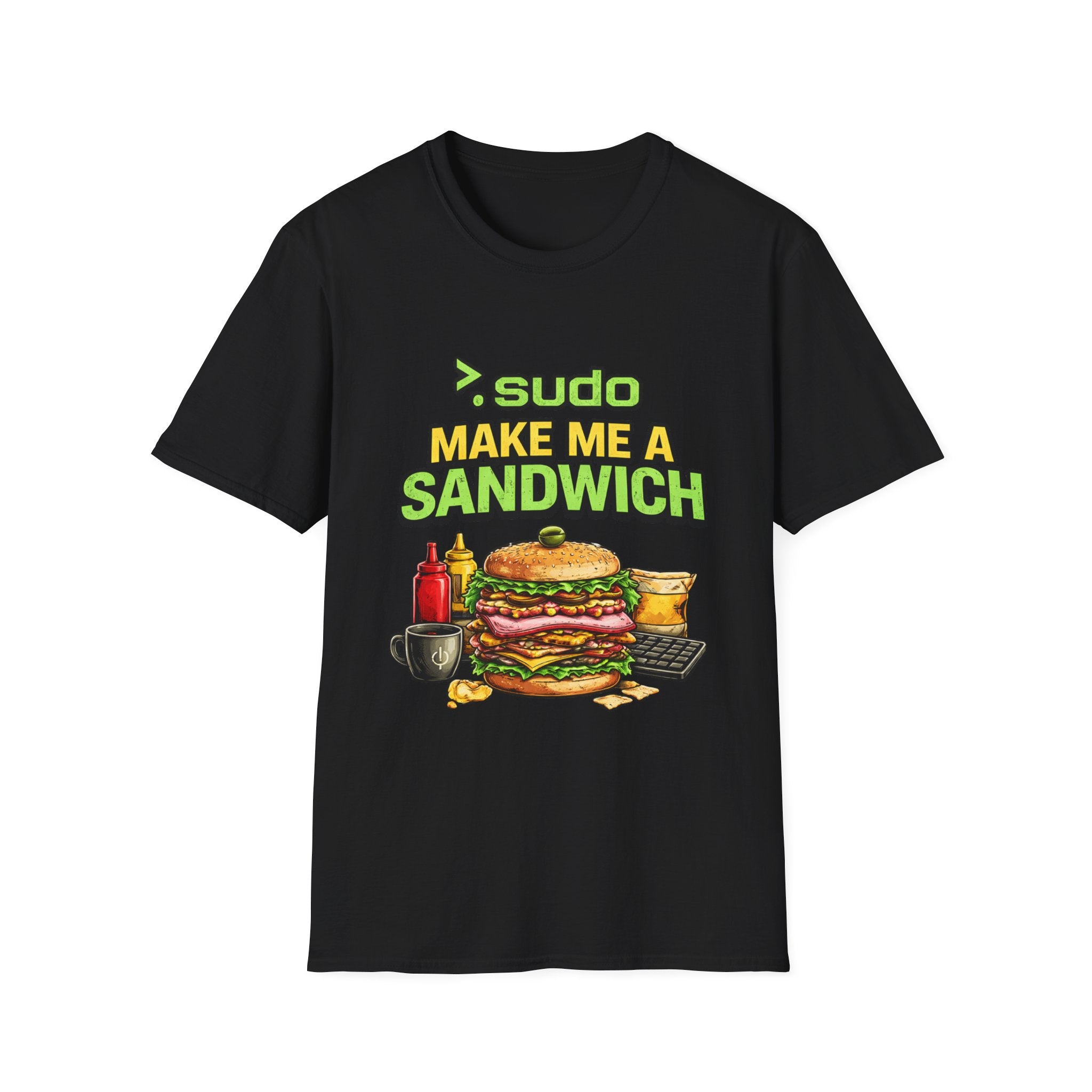 ">. Sudo Make Me a Sandwich" Funny IT T-Shirt — Programmer Tech Humor Tee