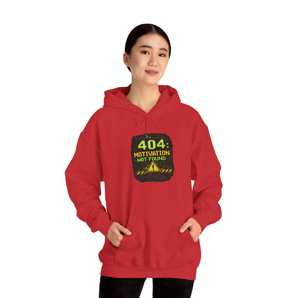 "Error 404 Motivation Not Found" IT Humor Unisex Heavy Blend™ Hoodie