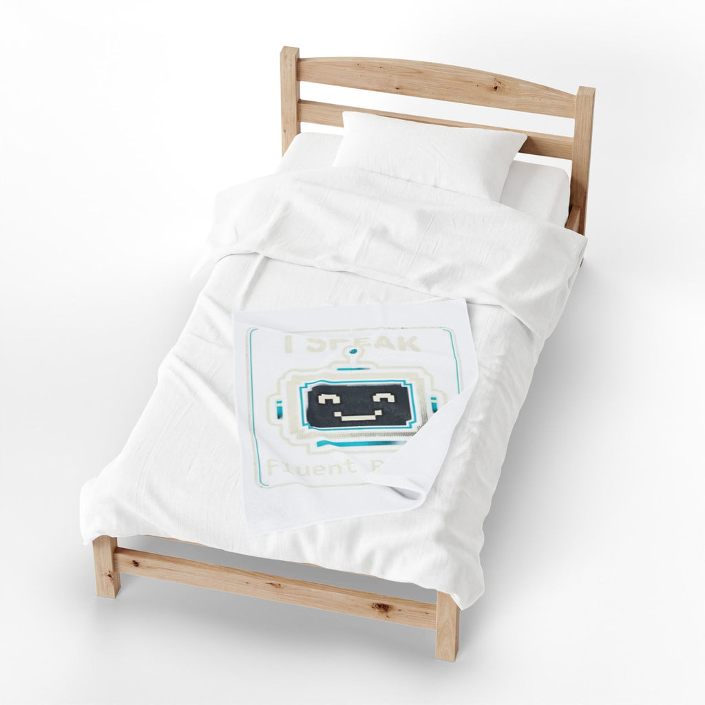 "I Speak Fluent Binary" IT Humor Funny IT Velveteen Plush Blanket