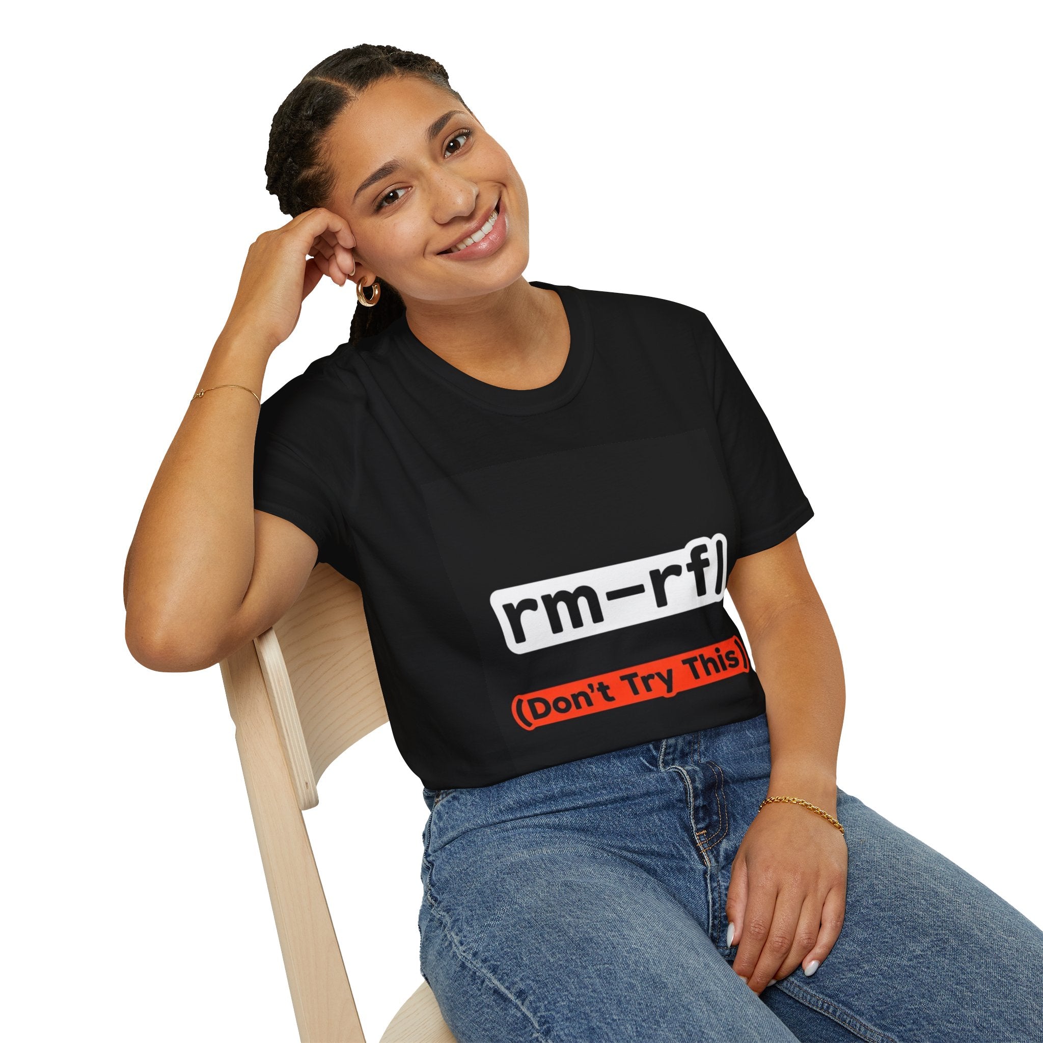 "rm -rf/ (Don't Try This)" Funny IT T-Shirt Hacker Tech Humor Command Tee