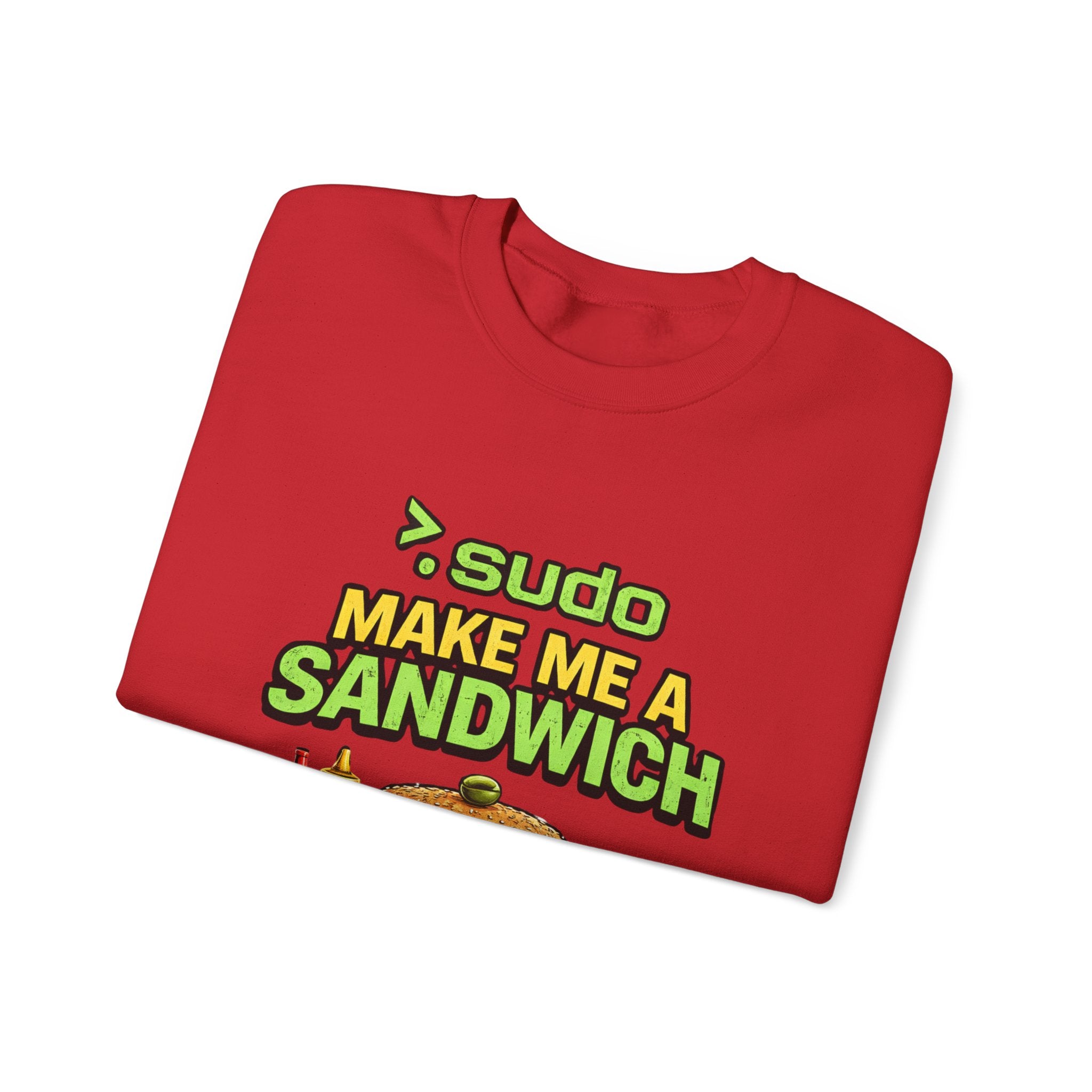 Sweatshirt — ">sudo Make Me a Sandwich" Funny Linux Programmer Crewneck