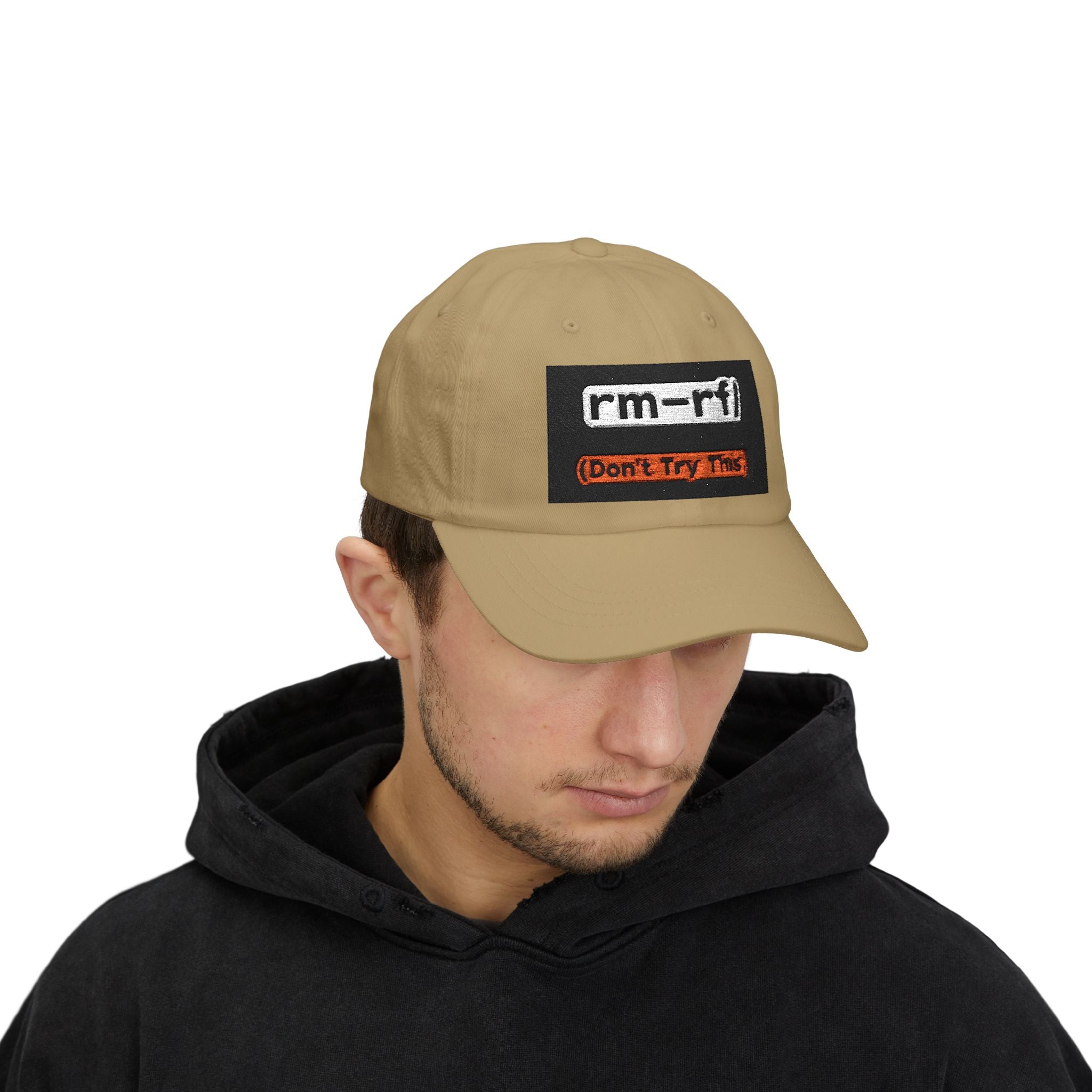 Classic Dad Cap – 'rm -rf (Don't Try This)' Embroidered Dad Hat